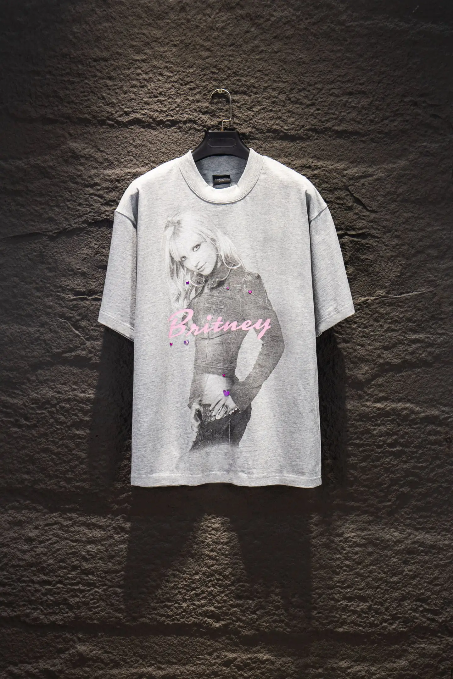 Britney Graphic Print Oversized T-Shirt D12915376