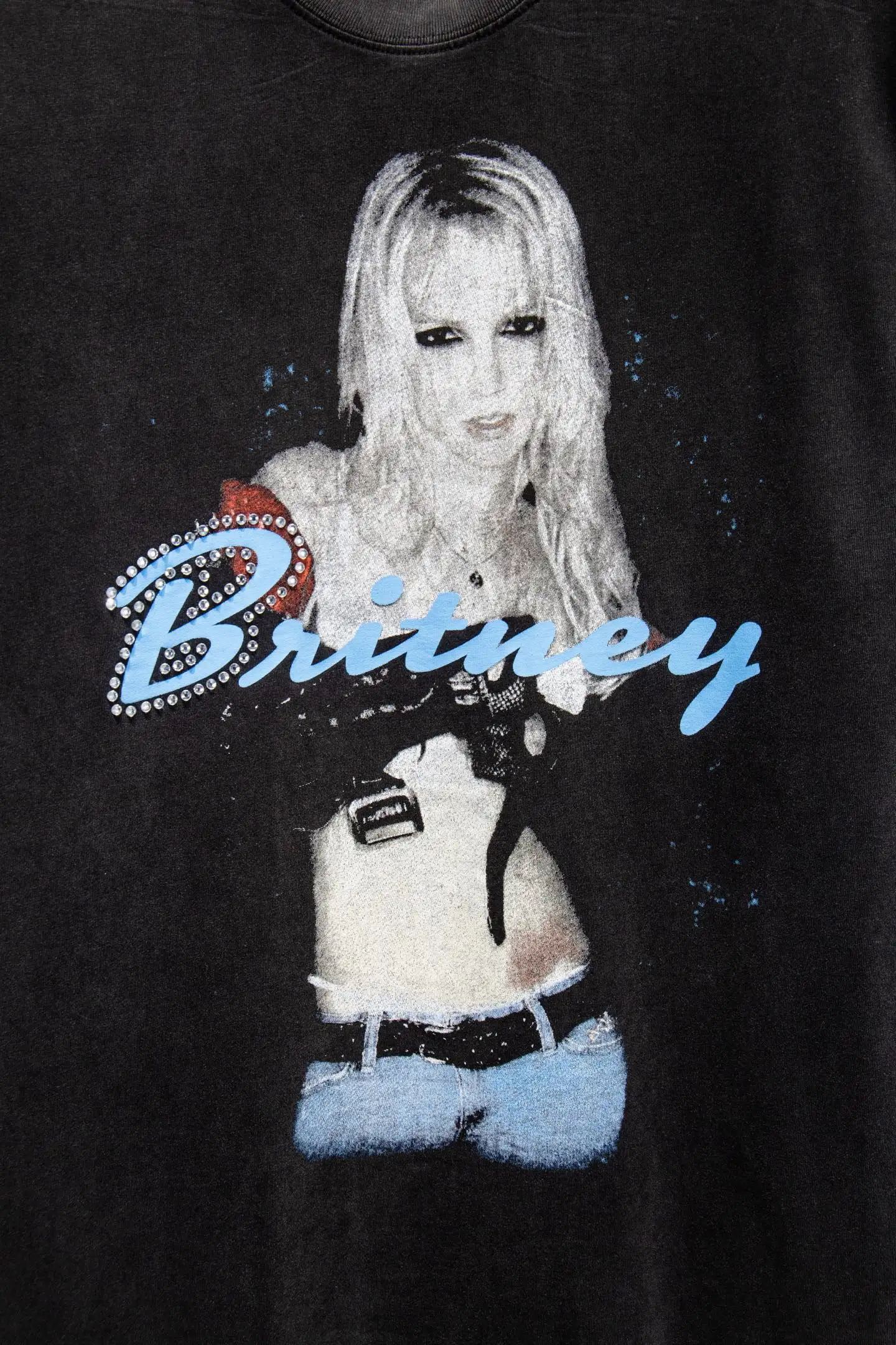Oversized Rhinestone Graphic T-Shirt D12915375 — view 4