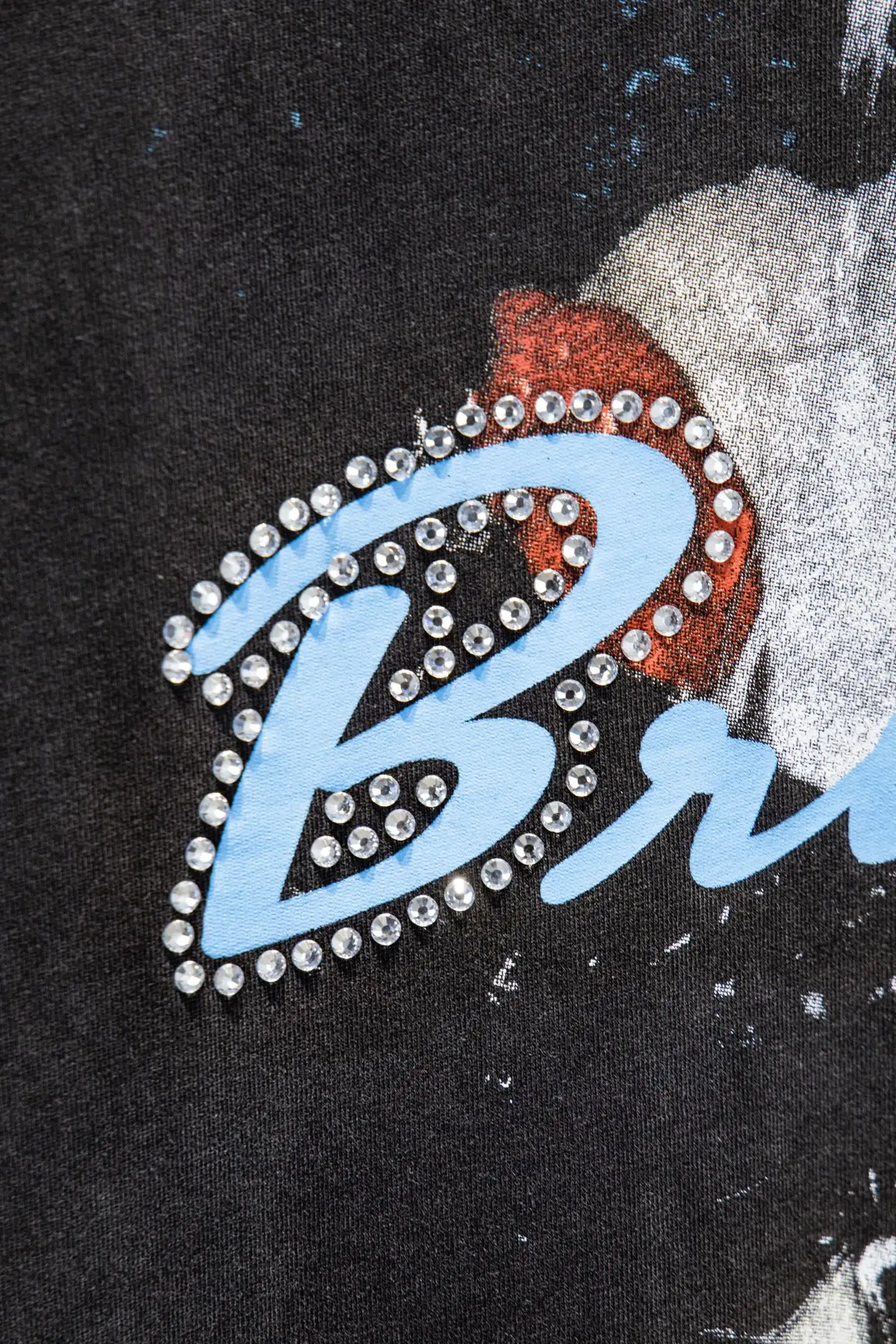 Oversized Rhinestone Graphic T-Shirt D12915375 — view 5