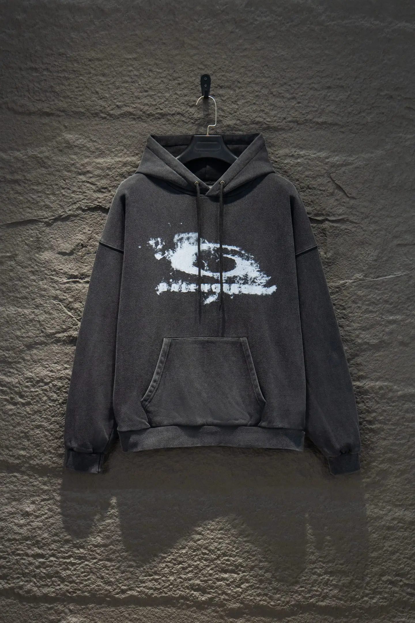 Logo-Print Distressed Cotton-Jersey Hoodie D20524210