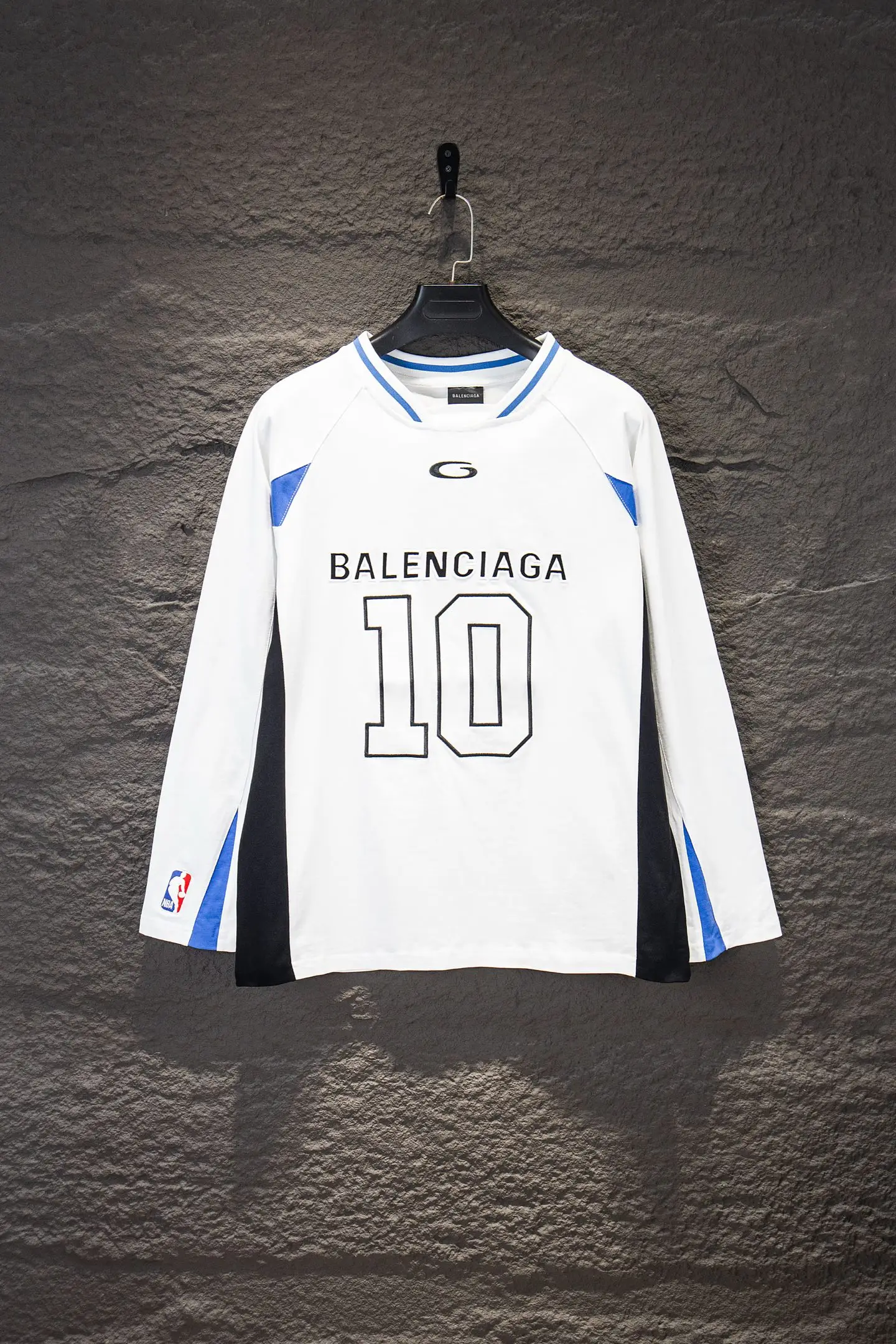Oversized Paneled Jersey Long-Sleeve T-Shirt D17524252