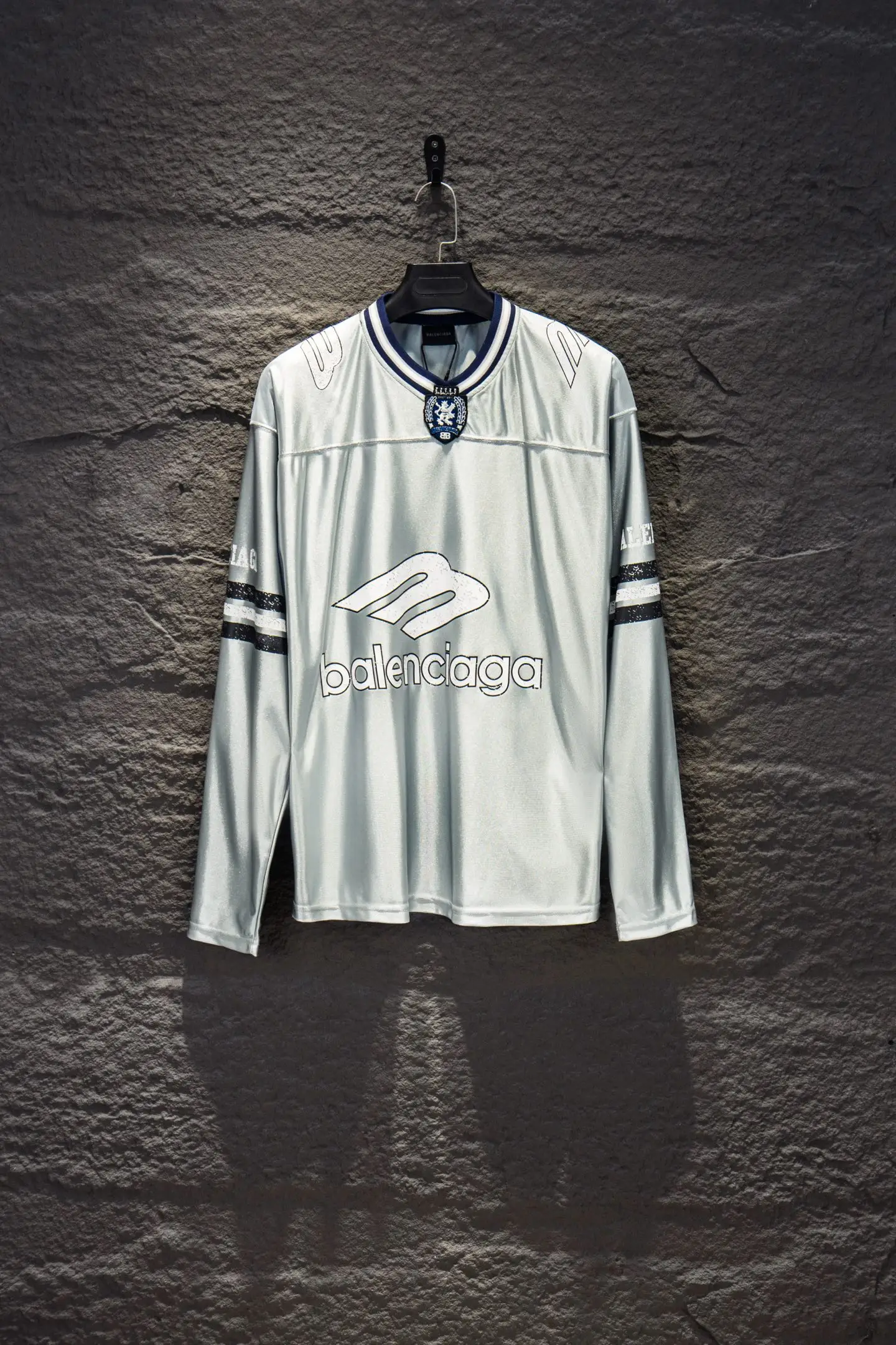 Oversized Long-Sleeve Soccer Jersey T-Shirt D13924264