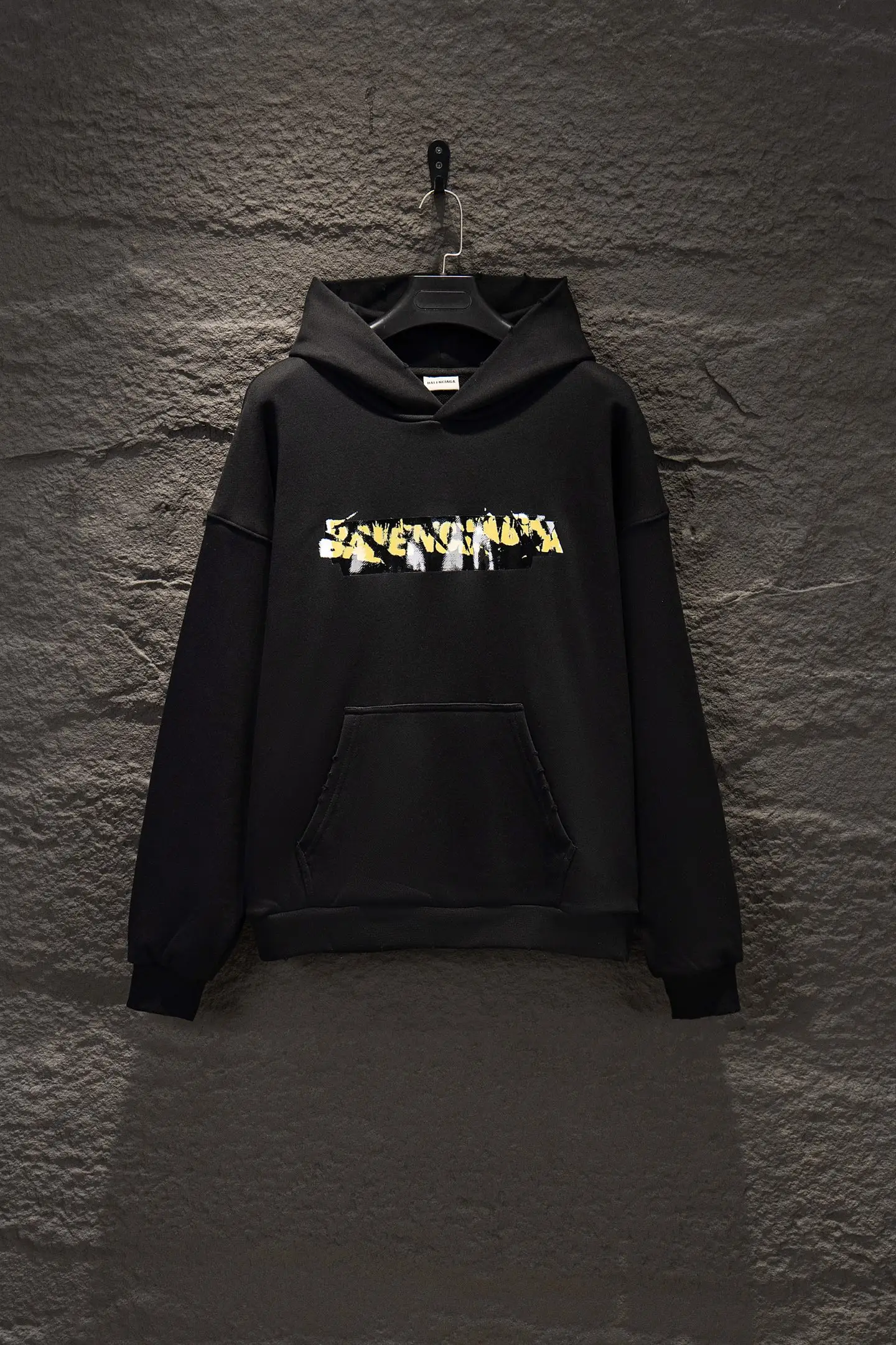Distressed Logo Print Oversized Hoodie D18924262