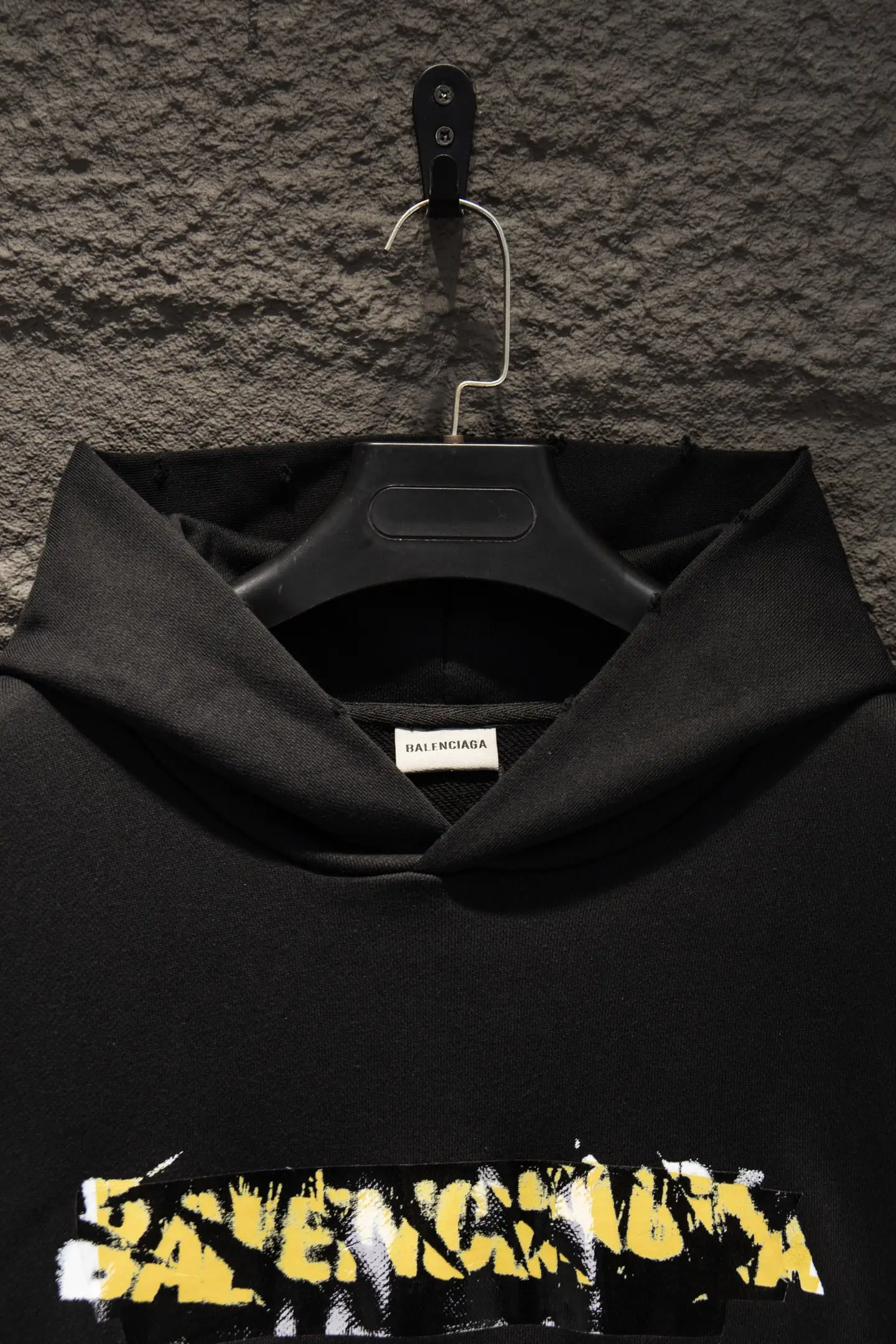 Distressed Logo Print Oversized Hoodie D18924262 — view 3