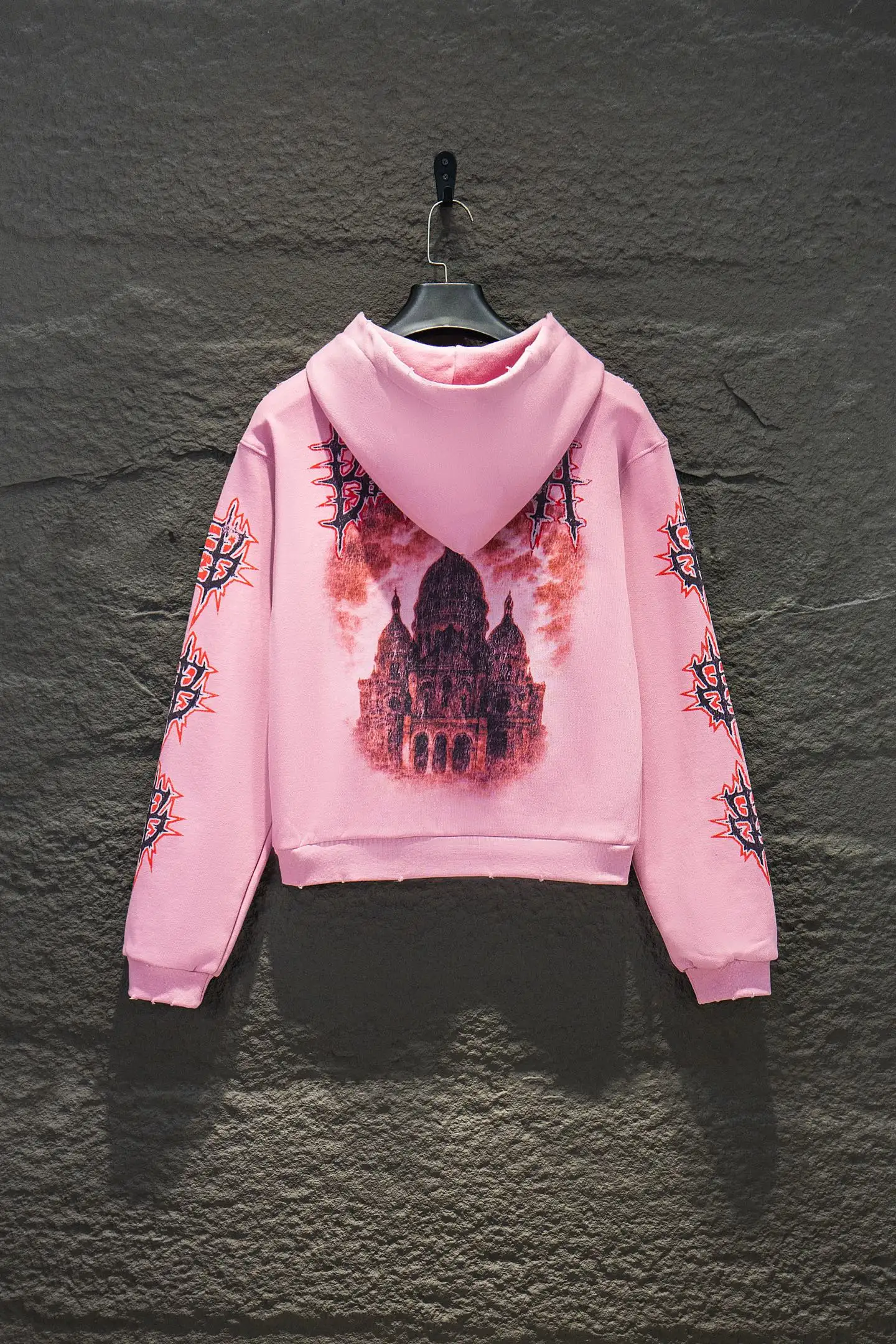 Distressed Graphic Zip-Up Hoodie D22524201 — view 2