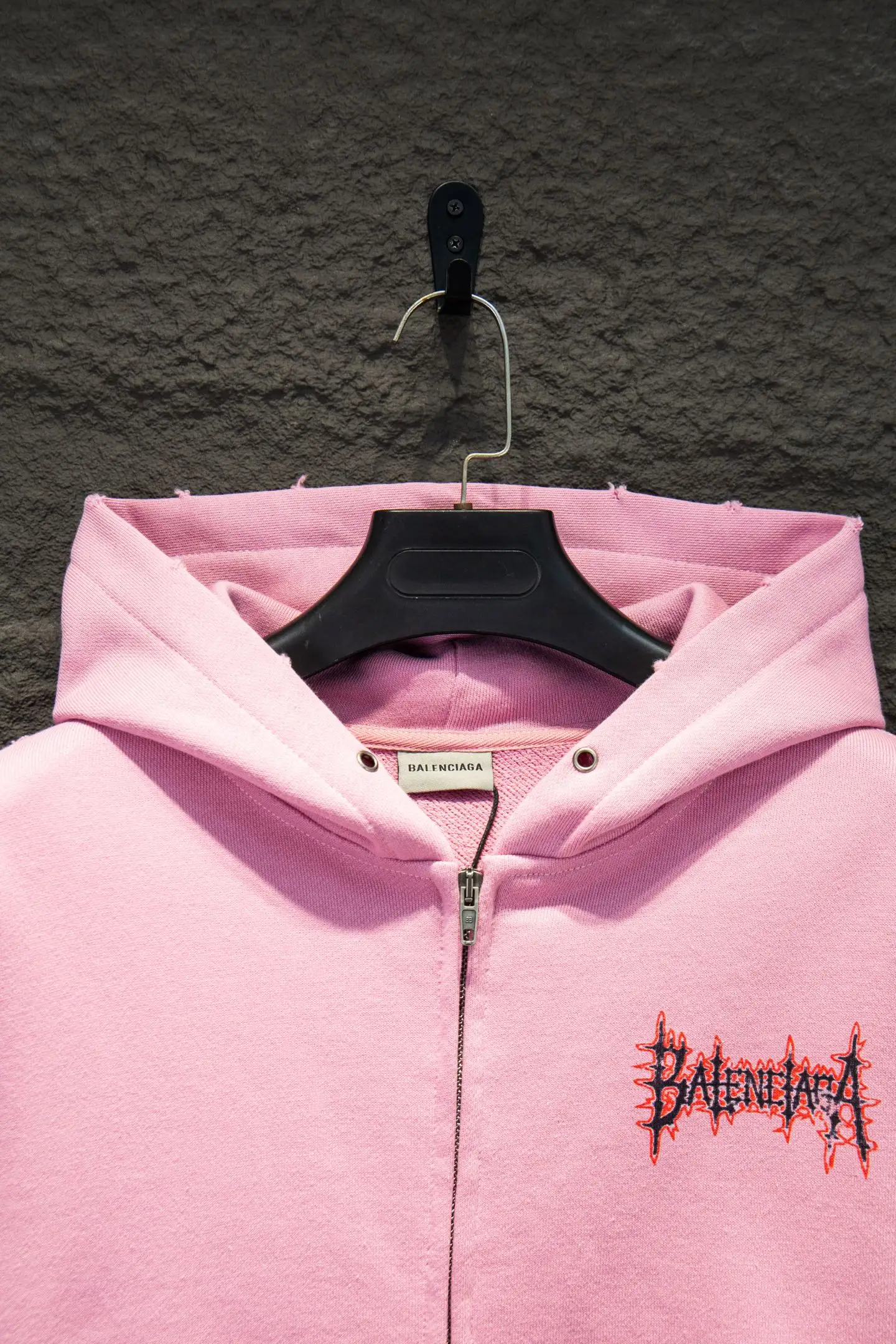 Distressed Graphic Zip-Up Hoodie D22524201 — view 3