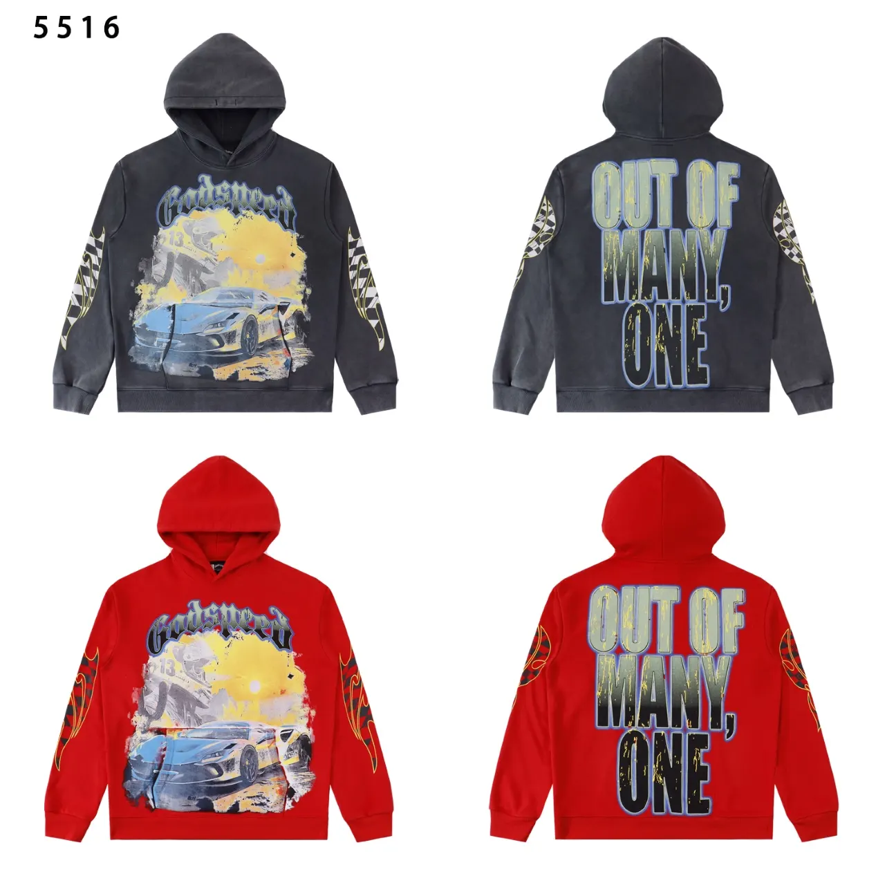 Godspeed Racing Graphic Washed Hoodie D12812290