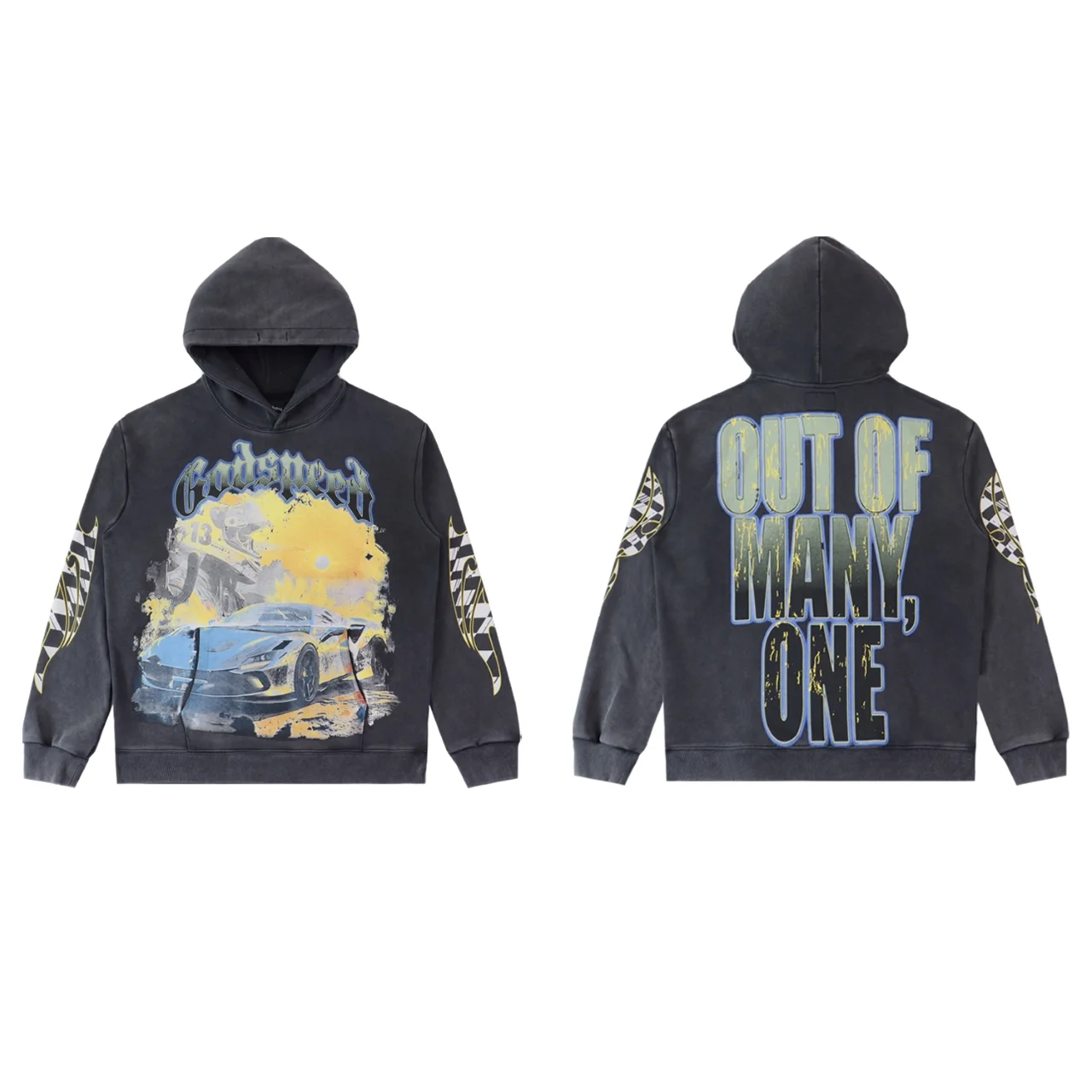 Godspeed Racing Graphic Washed Hoodie D12812290 — view 2