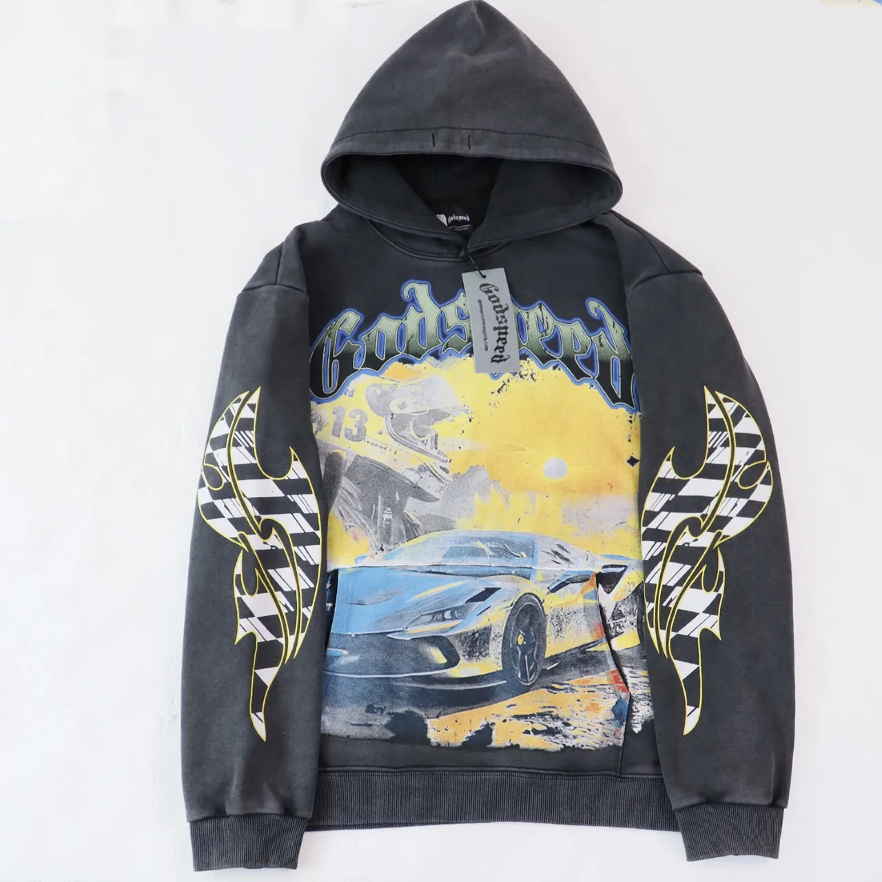 Godspeed Racing Graphic Washed Hoodie D12812290 — view 3