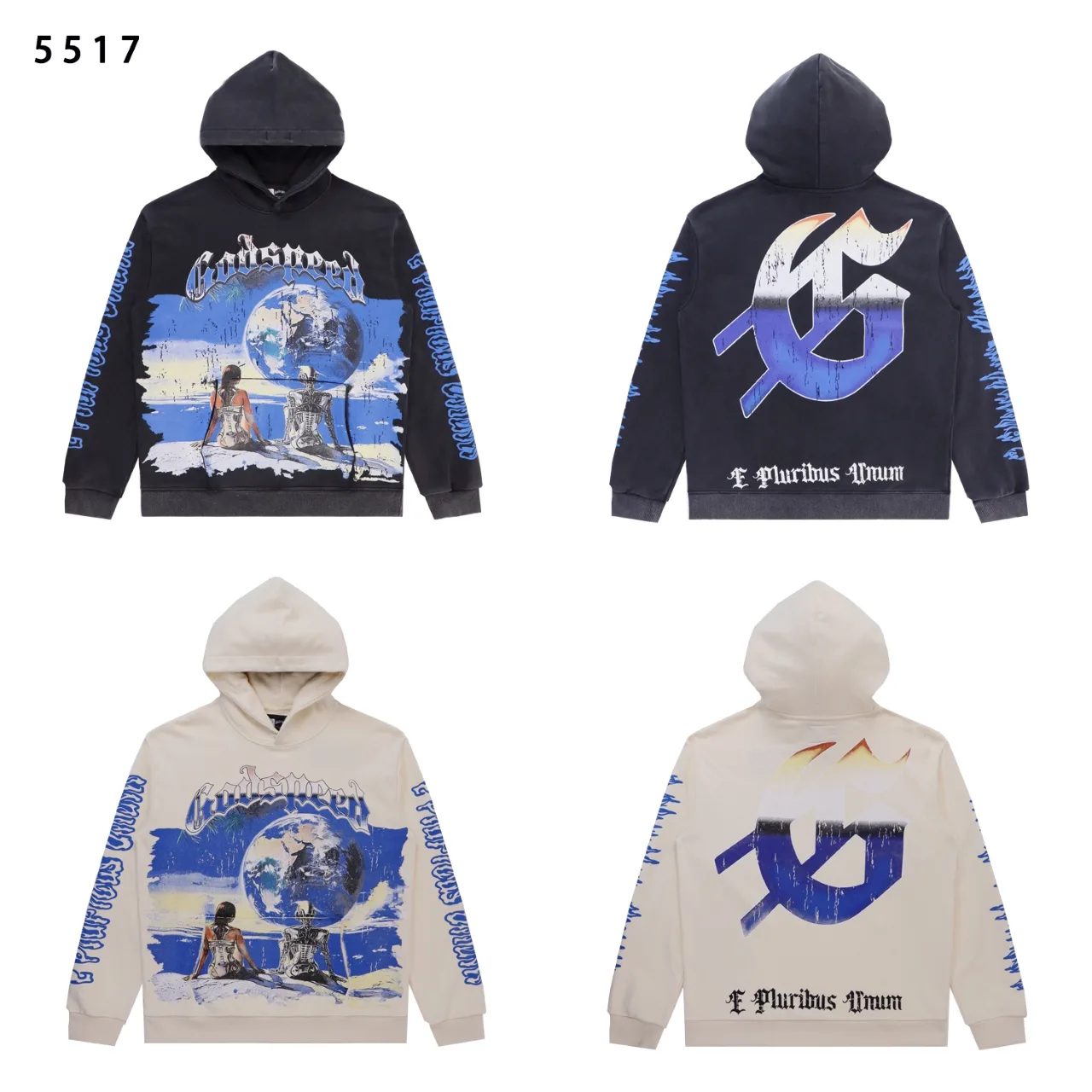 Godspeed Graphic Print Cotton-Terry Hoodie D12812289