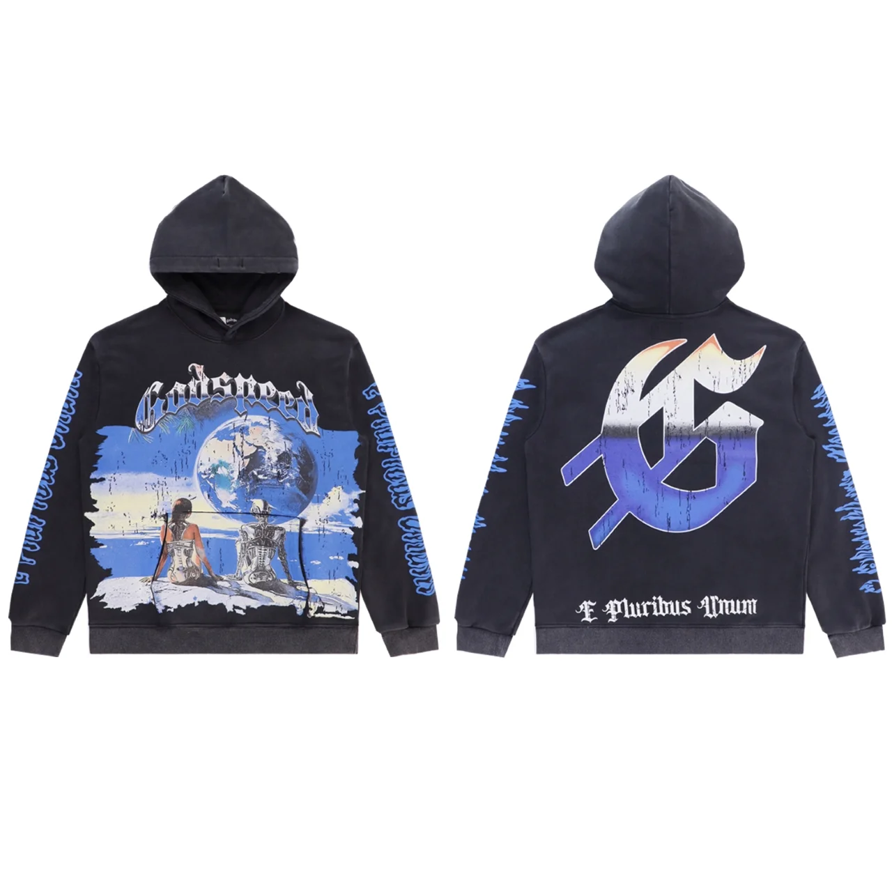 Godspeed Graphic Print Cotton-Terry Hoodie D12812289 — view 2
