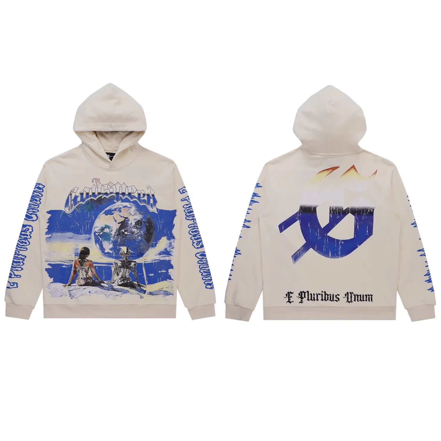 Godspeed Graphic Print Cotton-Terry Hoodie D12812289 — view 3