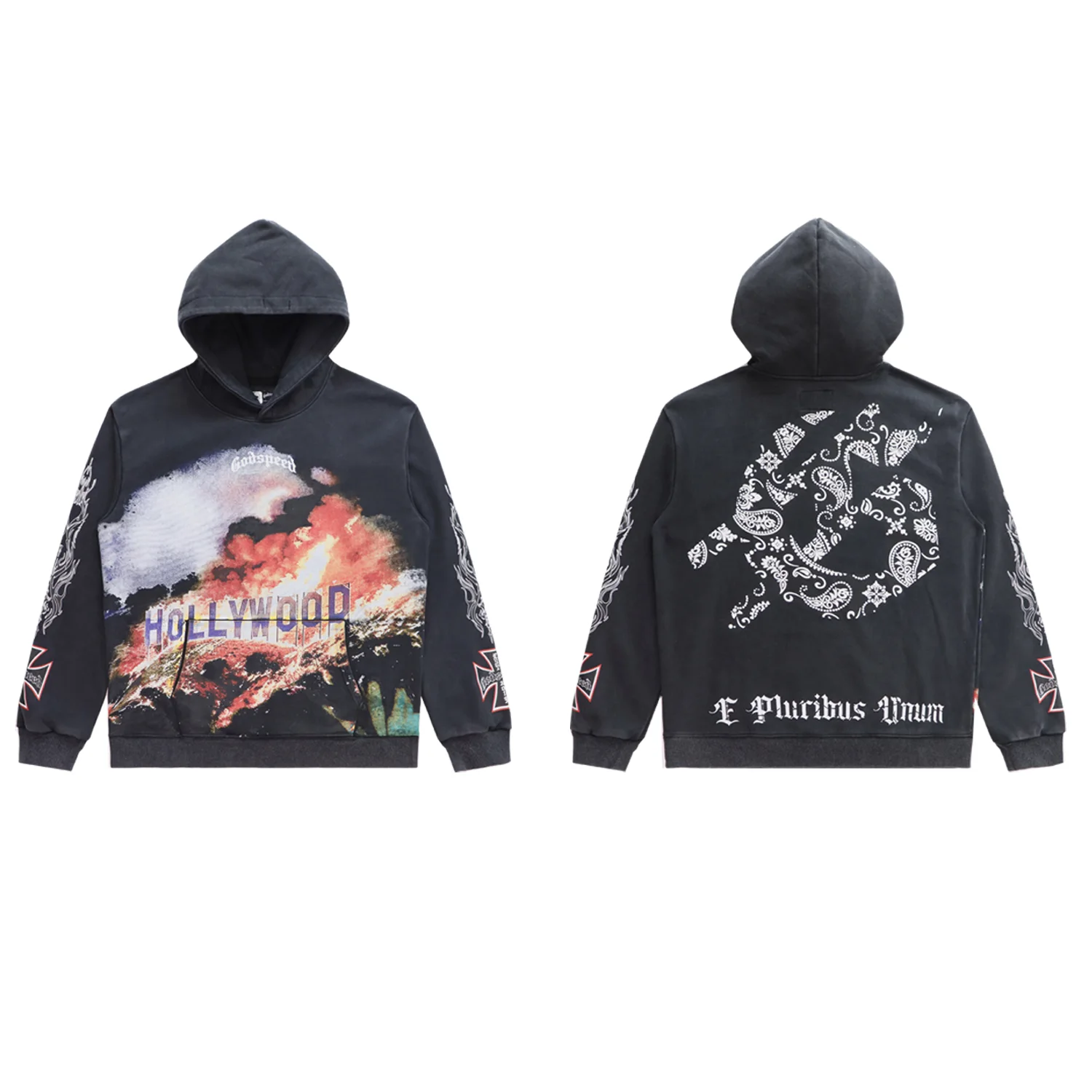Hollywood Hills Graphic Print Hoodie D12812288 — view 3