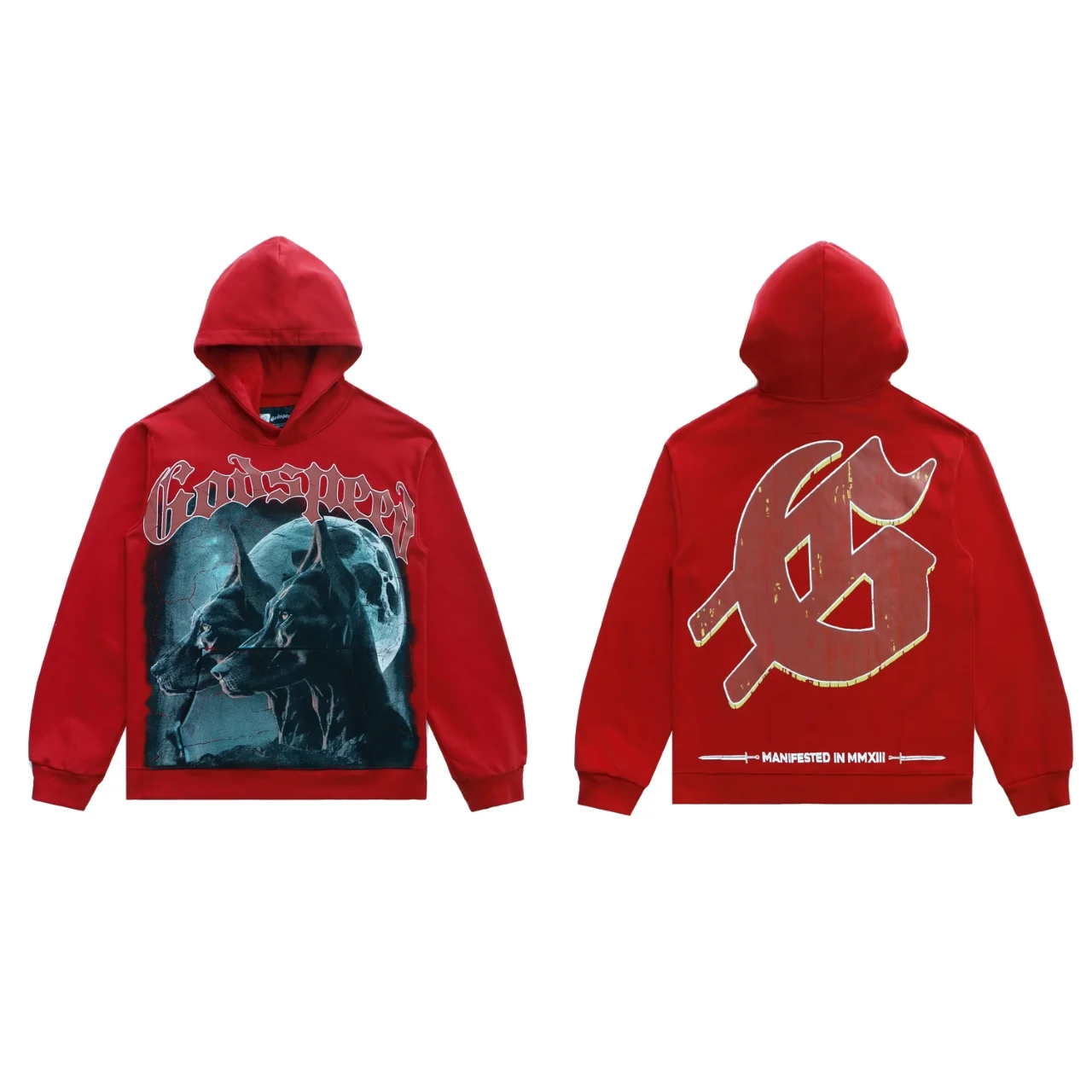 Godspeed Graphic Print Washed Hoodie D12812287 — view 2