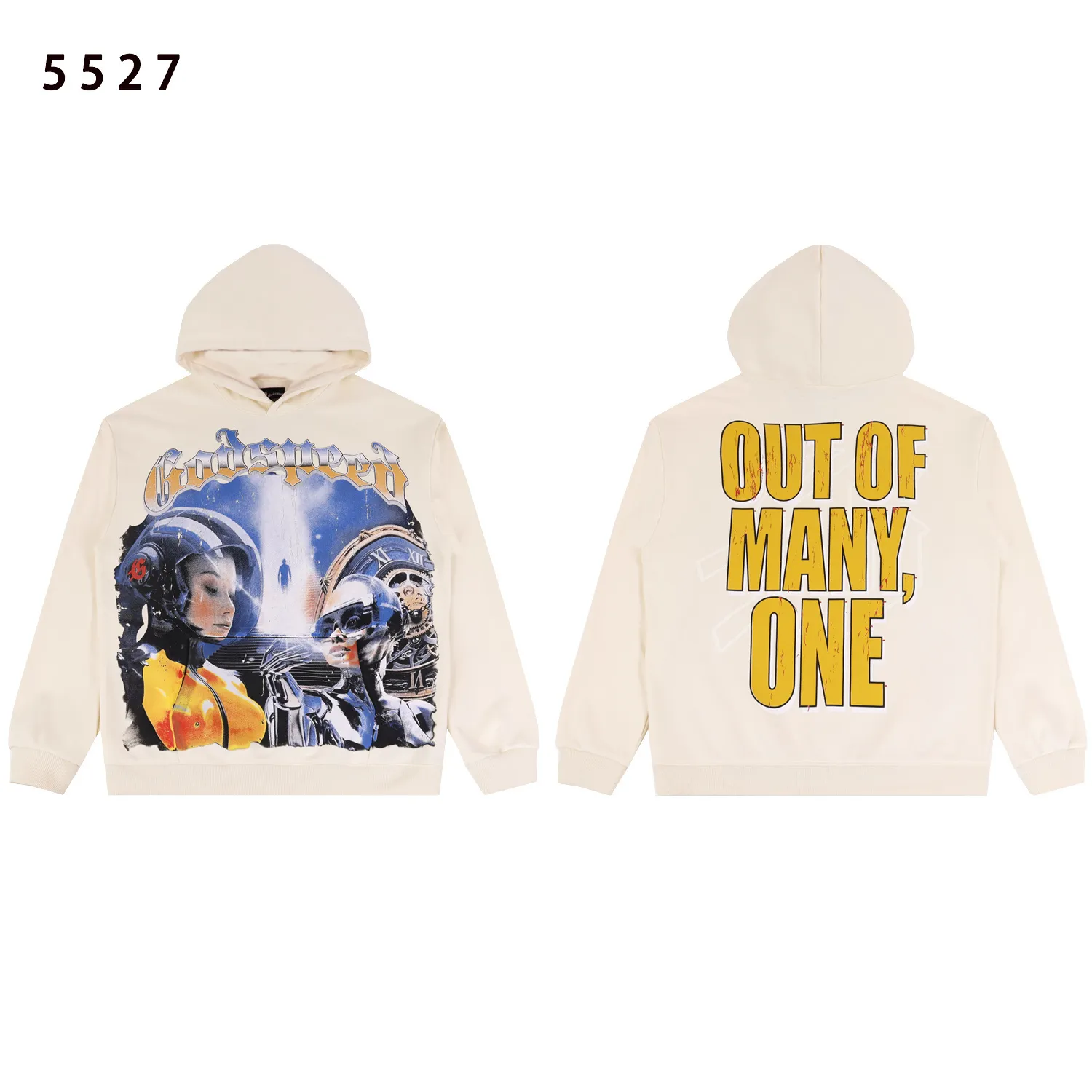 Godspeed Graphic Print Washed Hoodie D12812239 — view 3