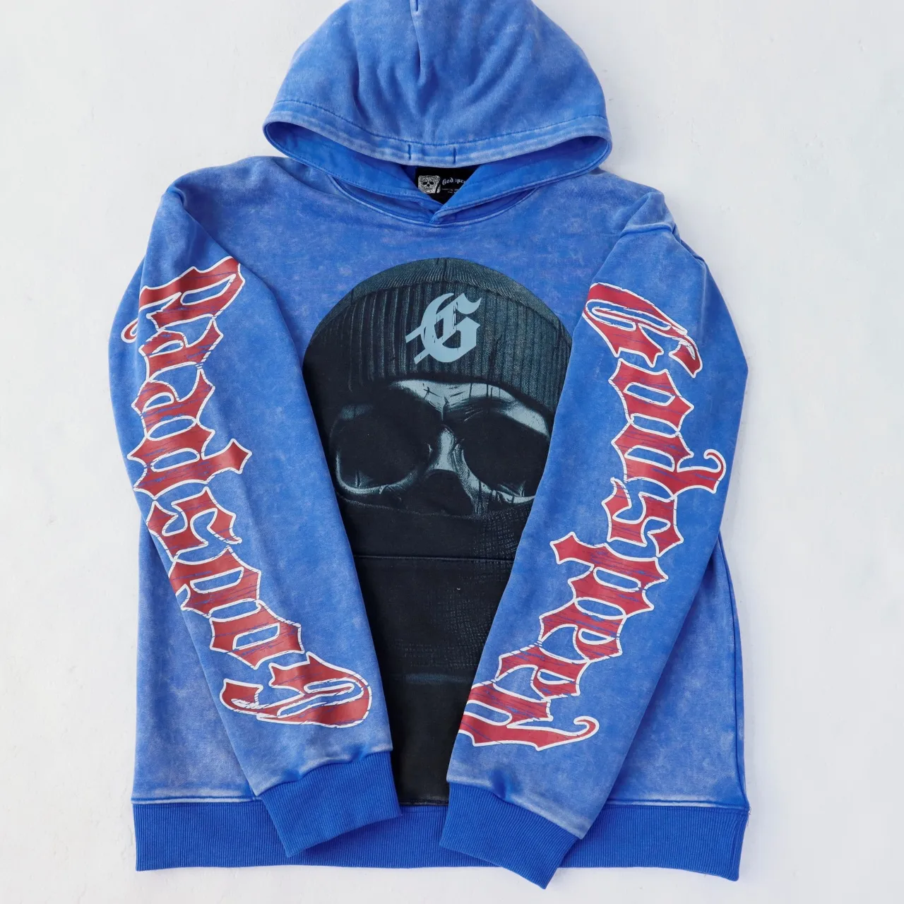 Graphic Print Washed Cotton Hoodie D12812246 — view 4
