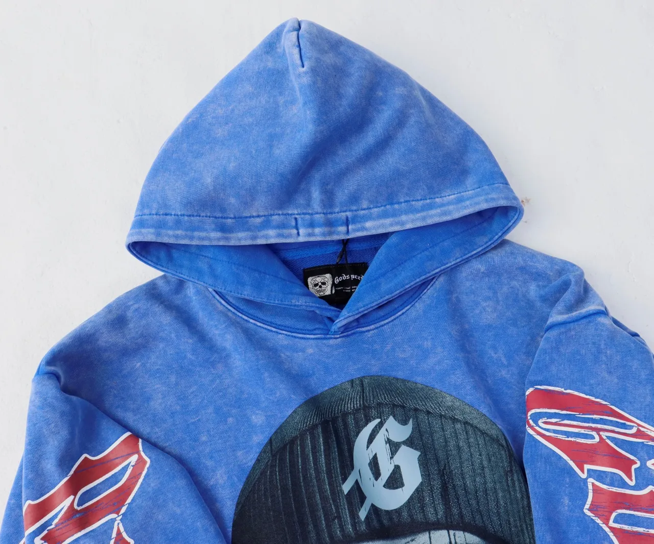 Graphic Print Washed Cotton Hoodie D12812246 — view 5