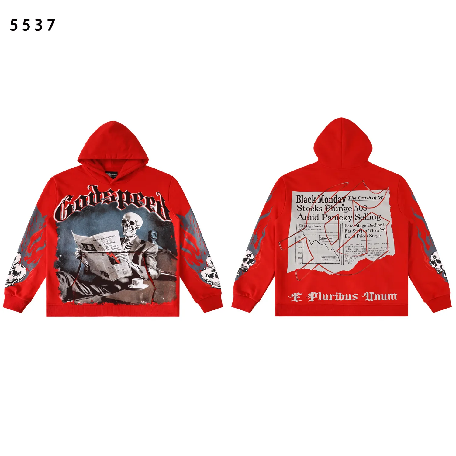 Godspeed Graphic Print Washed Hoodie D12812247 — view 3