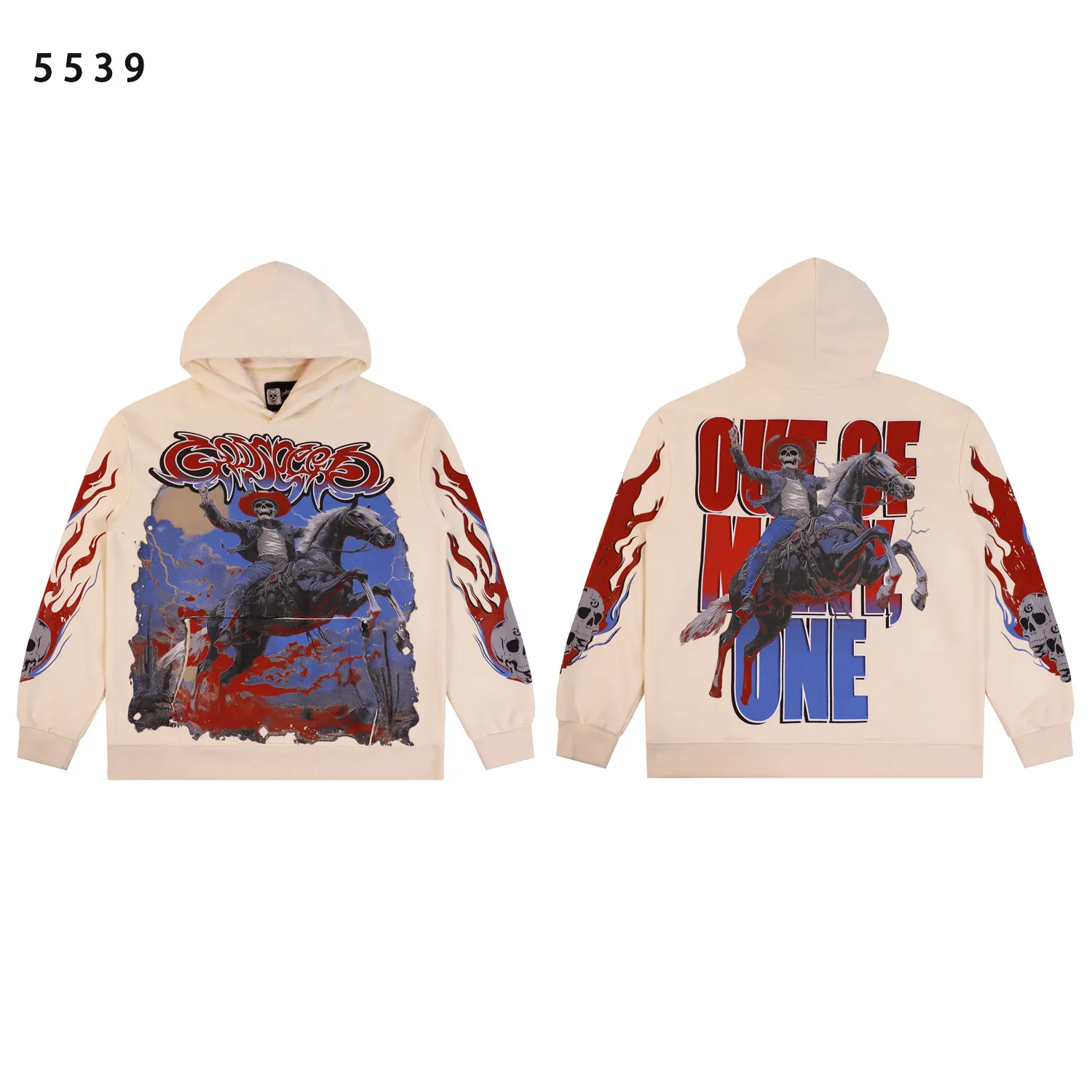 Godspeed Graphic Print Washed Hoodie D12812249