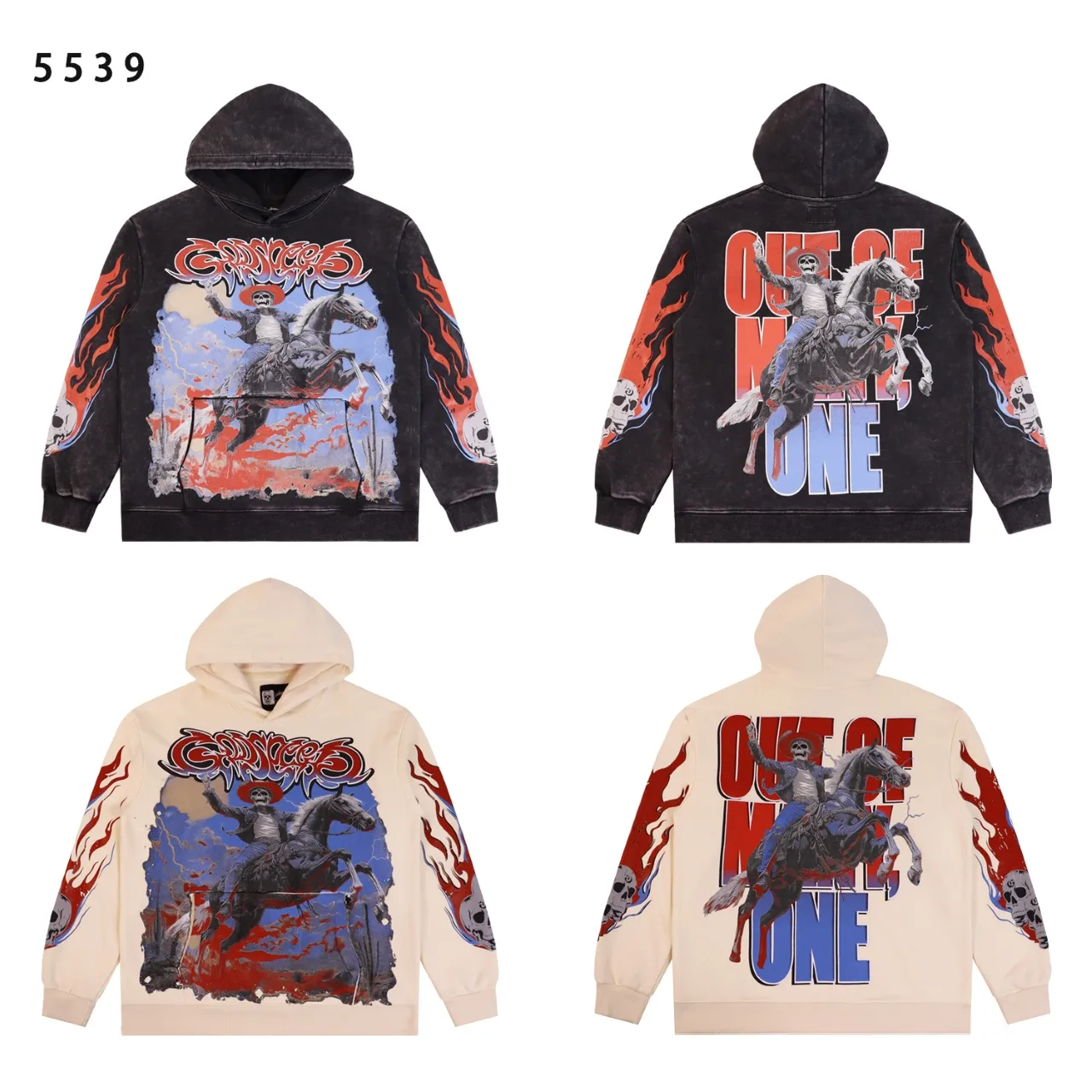 Godspeed Graphic Print Washed Hoodie D12812249 — view 3