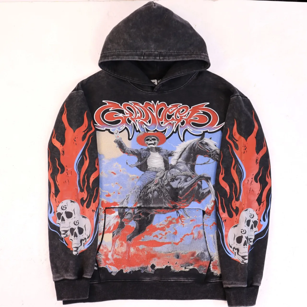 Godspeed Graphic Print Washed Hoodie D12812249 — view 4
