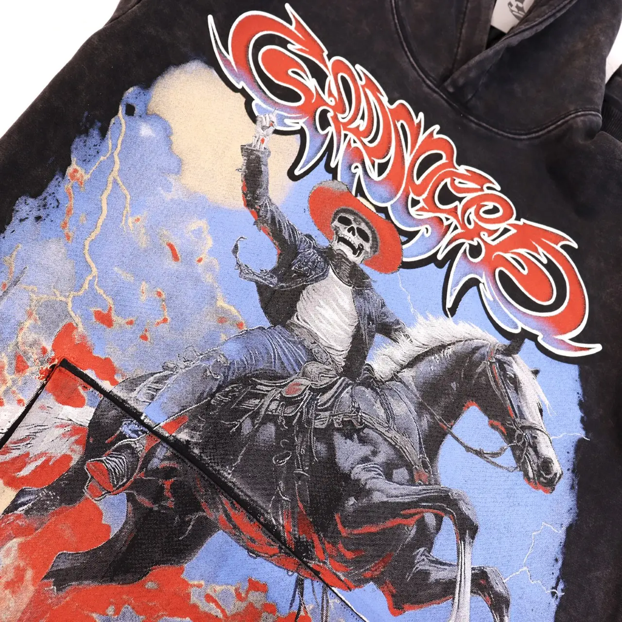 Godspeed Graphic Print Washed Hoodie D12812249 — view 5