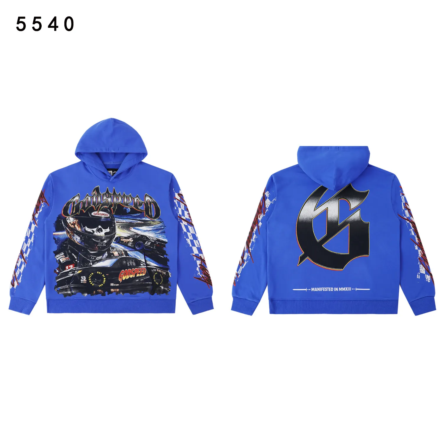 Godspeed Graphic Print Washed Cotton Hoodie D12812221 — view 3