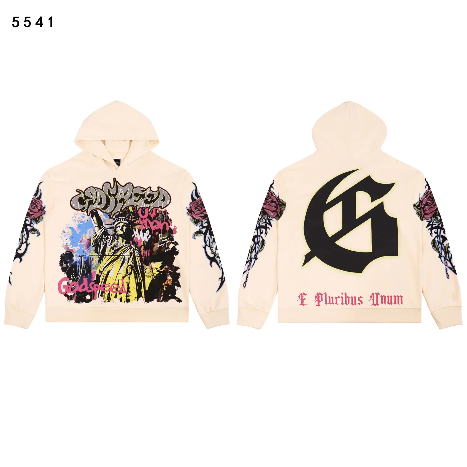 Godspeed Graphic Print Washed Hoodie D12812250 — view 2
