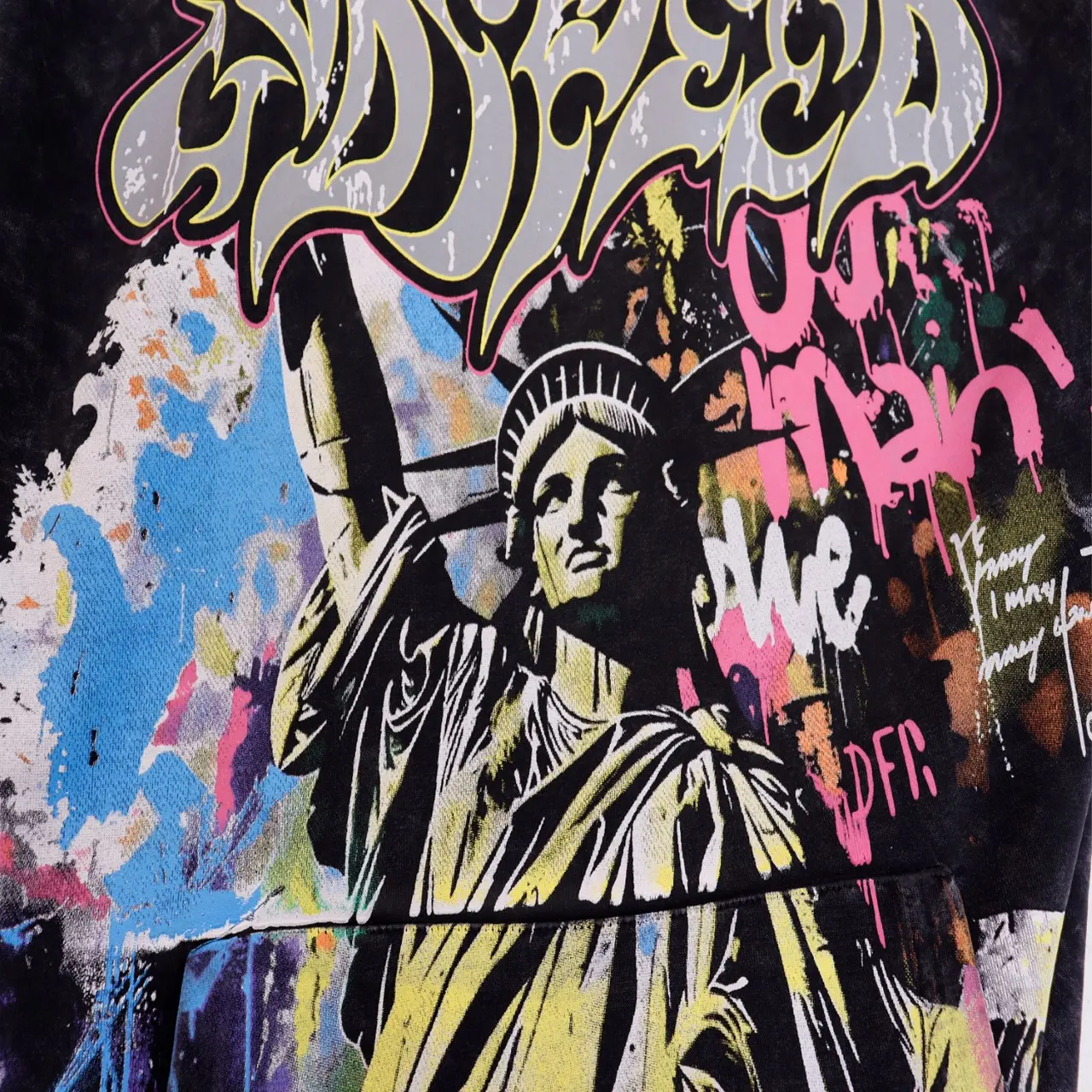 Godspeed Graphic Print Washed Hoodie D12812250 — view 4