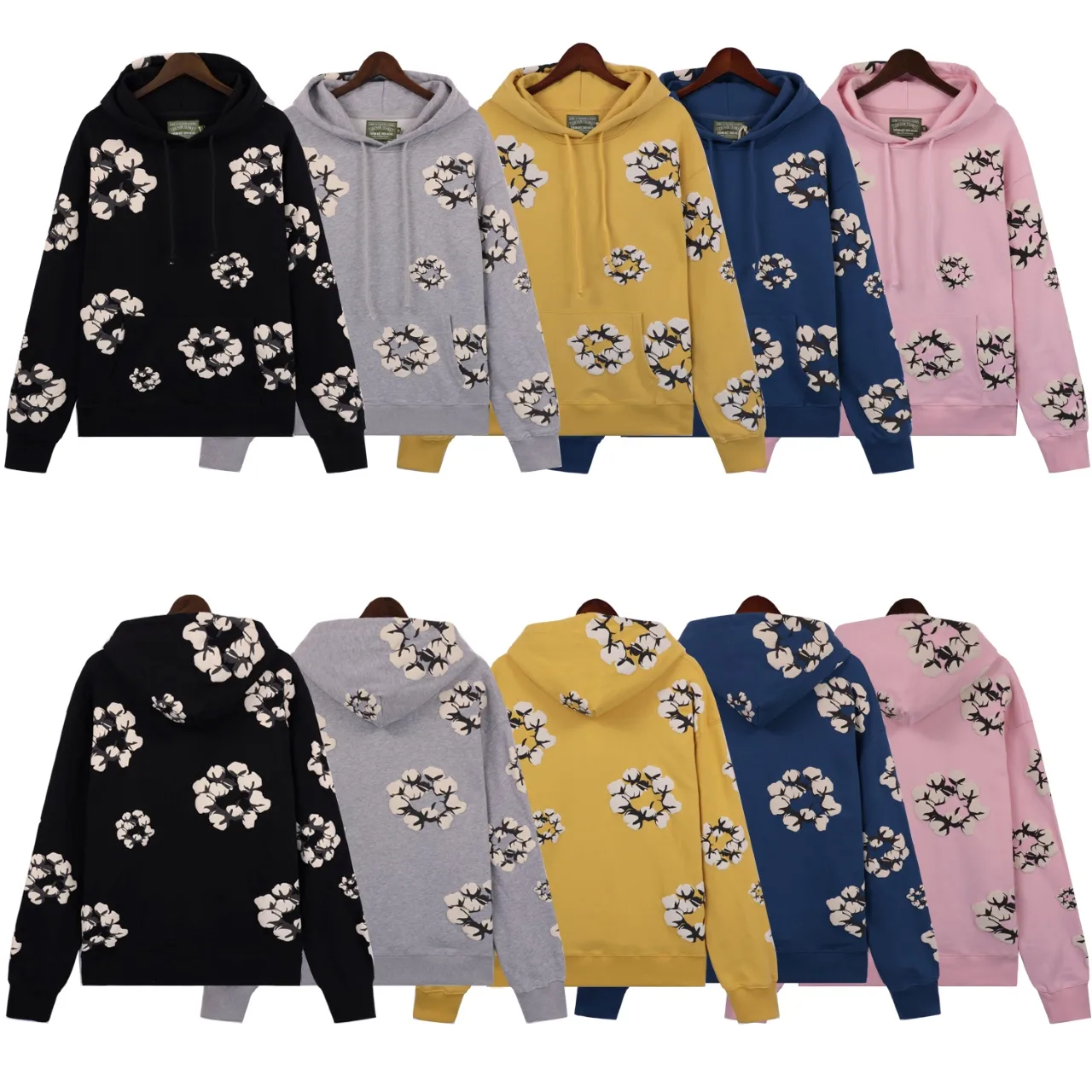 Floral Print Fleece Hoodie D12812275 — view 2