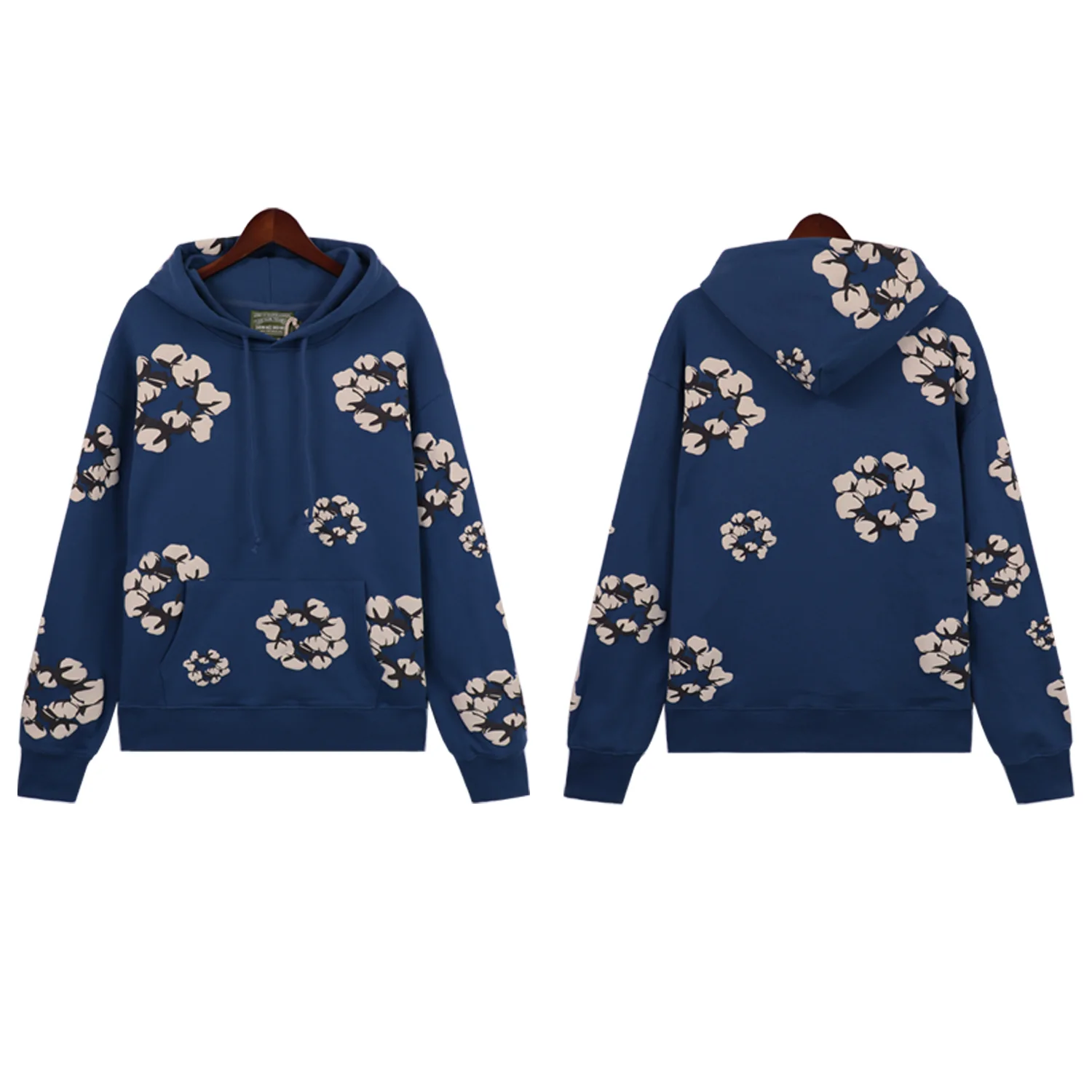 Floral Print Fleece Hoodie D12812275 — view 3