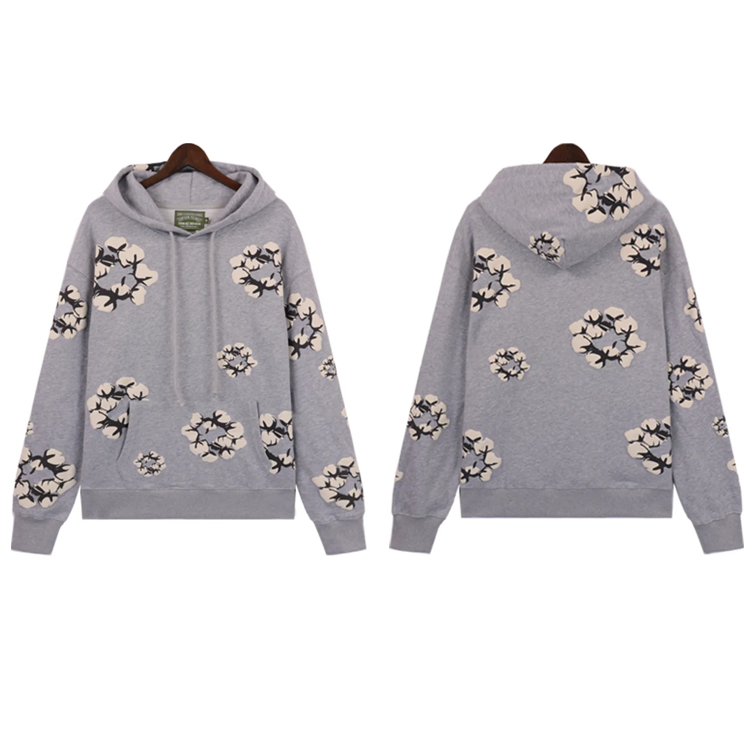 Floral Print Fleece Hoodie D12812275 — view 4