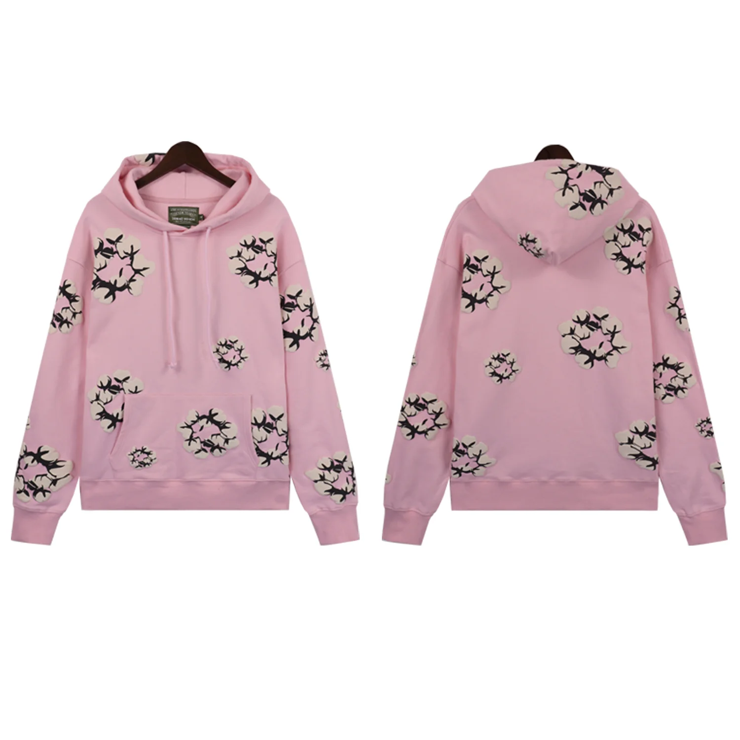 Floral Print Fleece Hoodie D12812275 — view 7