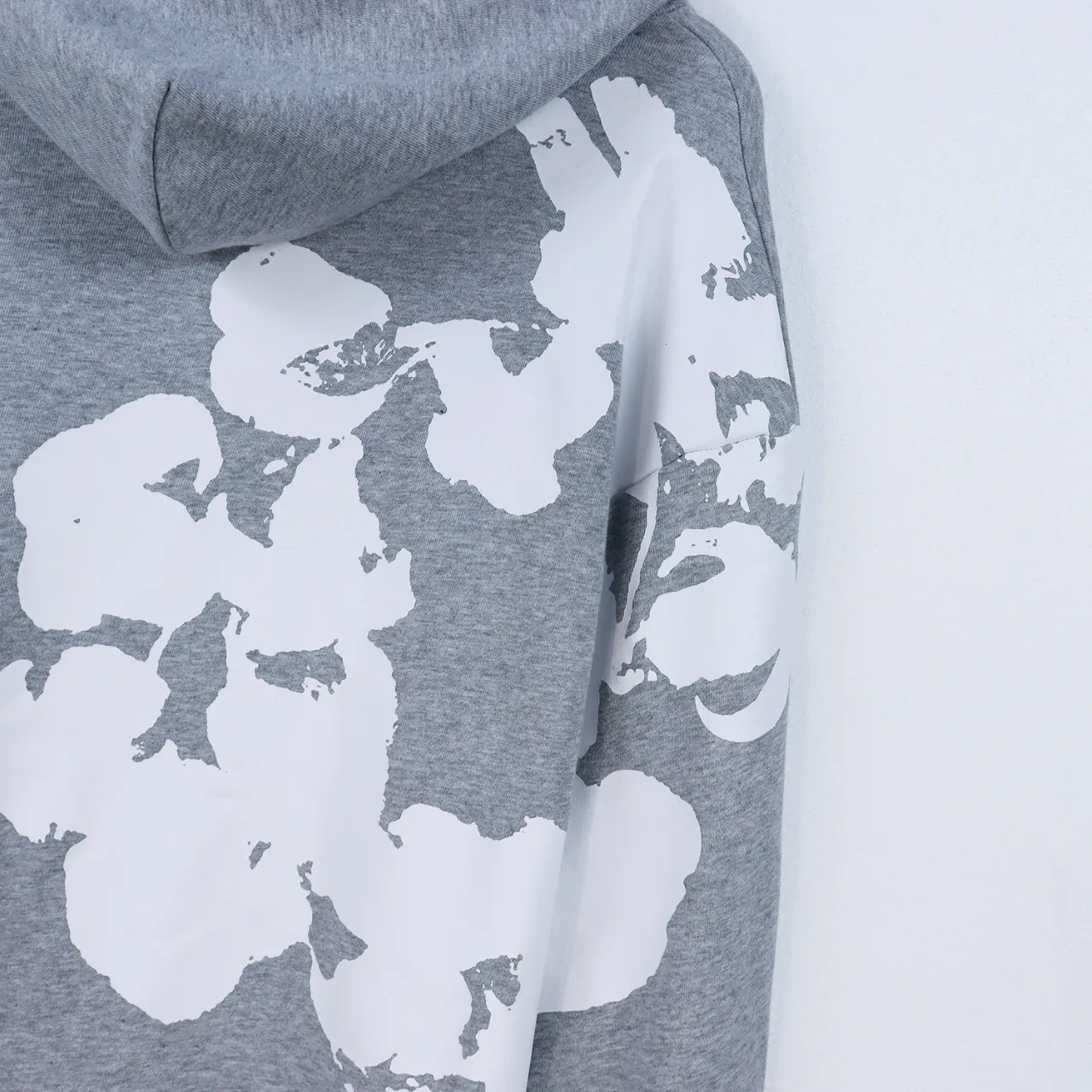 Cotton Wreath Print Fleece Hoodie D11012208 — view 6