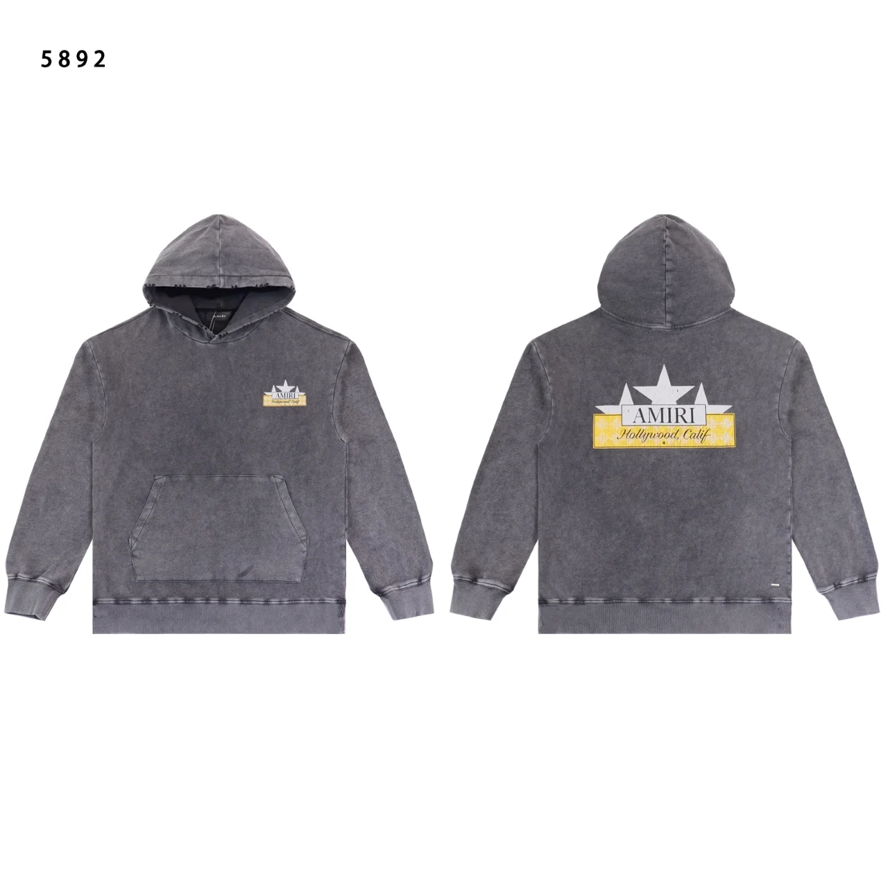 Crystal Star Logo Acid-Wash Hoodie D13512281