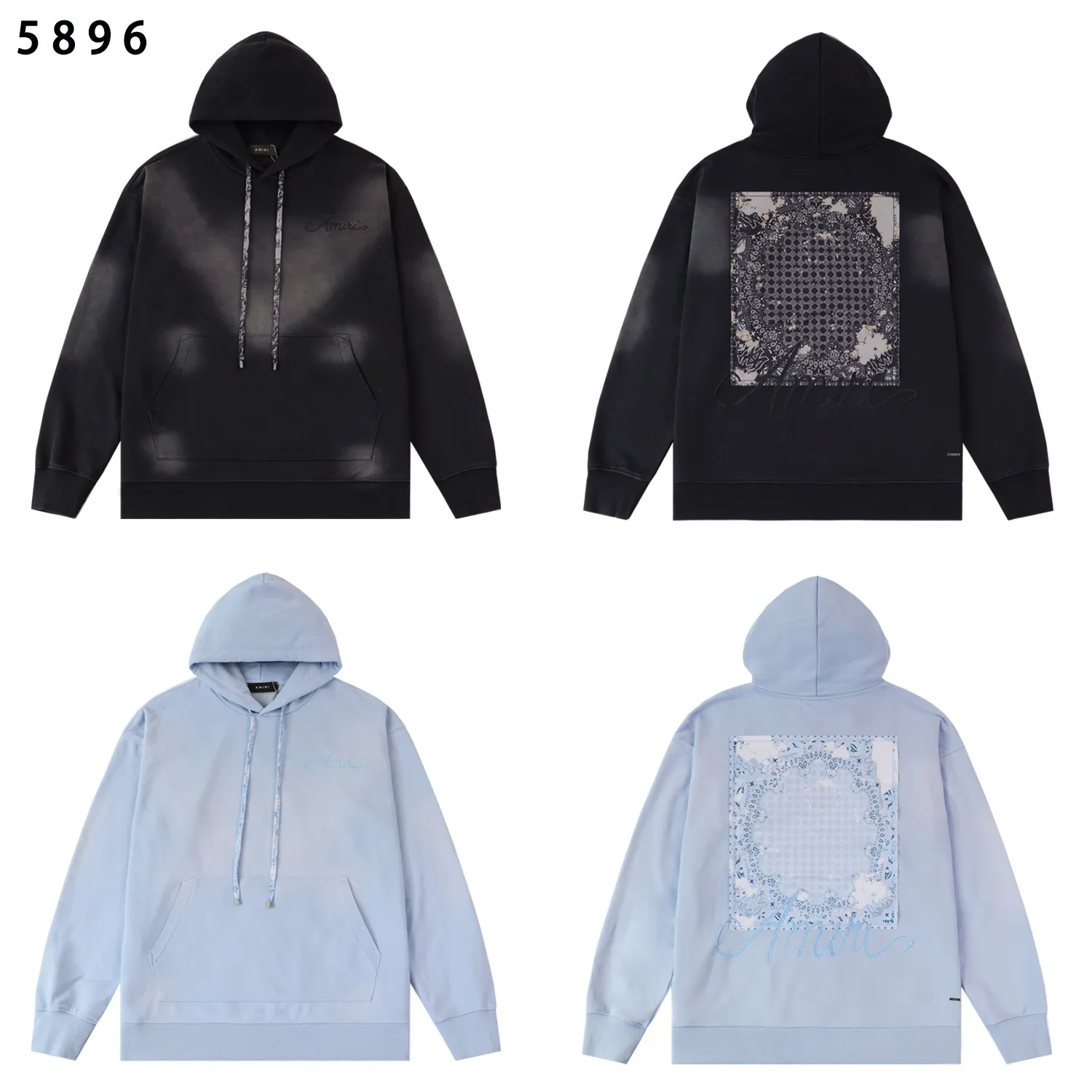 Bandana Graphic Print Cotton-Jersey Hoodie D13512211
