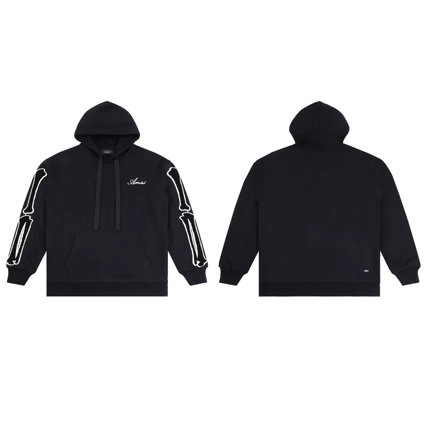 Skeleton Appliqué Oversized Cotton-Terry Hoodie D12812272 — view 2
