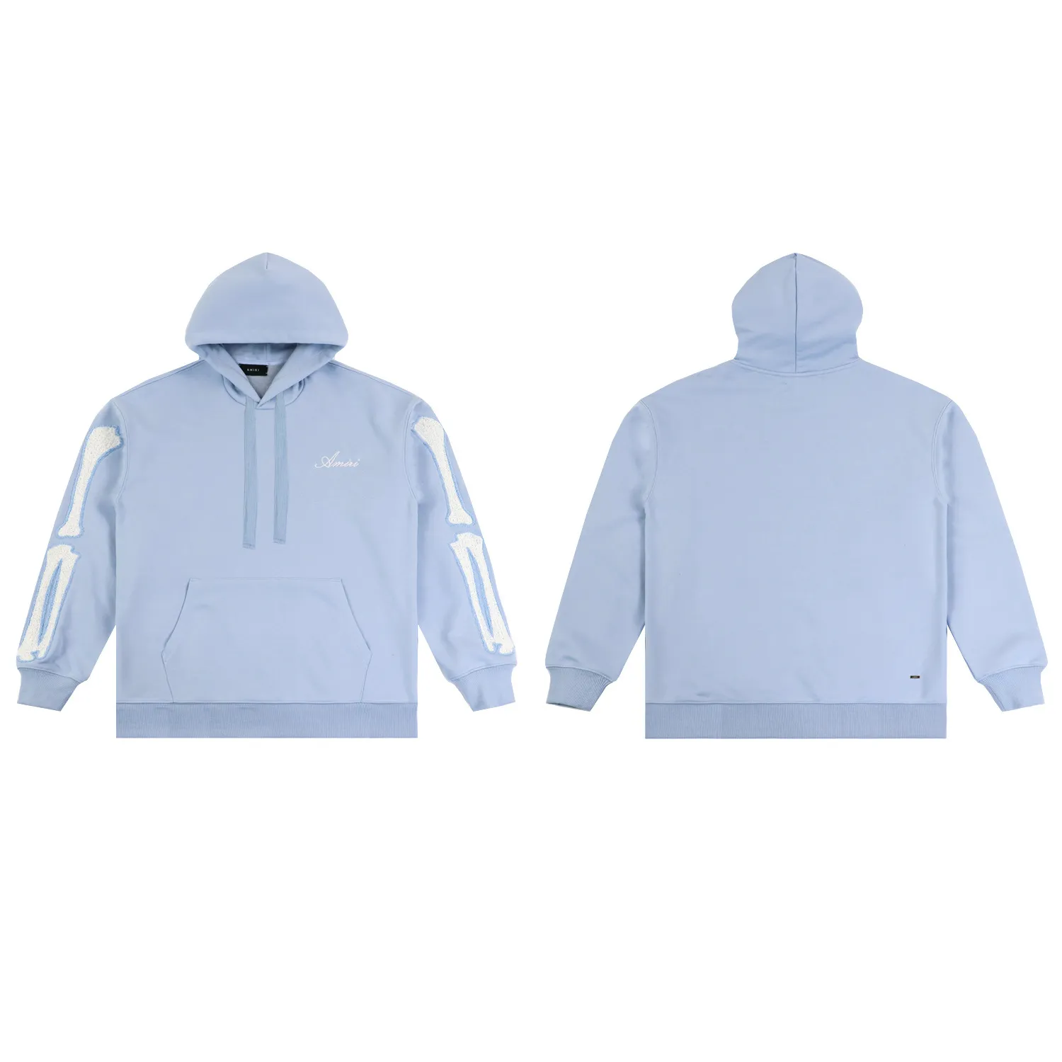 Skeleton Appliqué Oversized Cotton-Terry Hoodie D12812272 — view 3