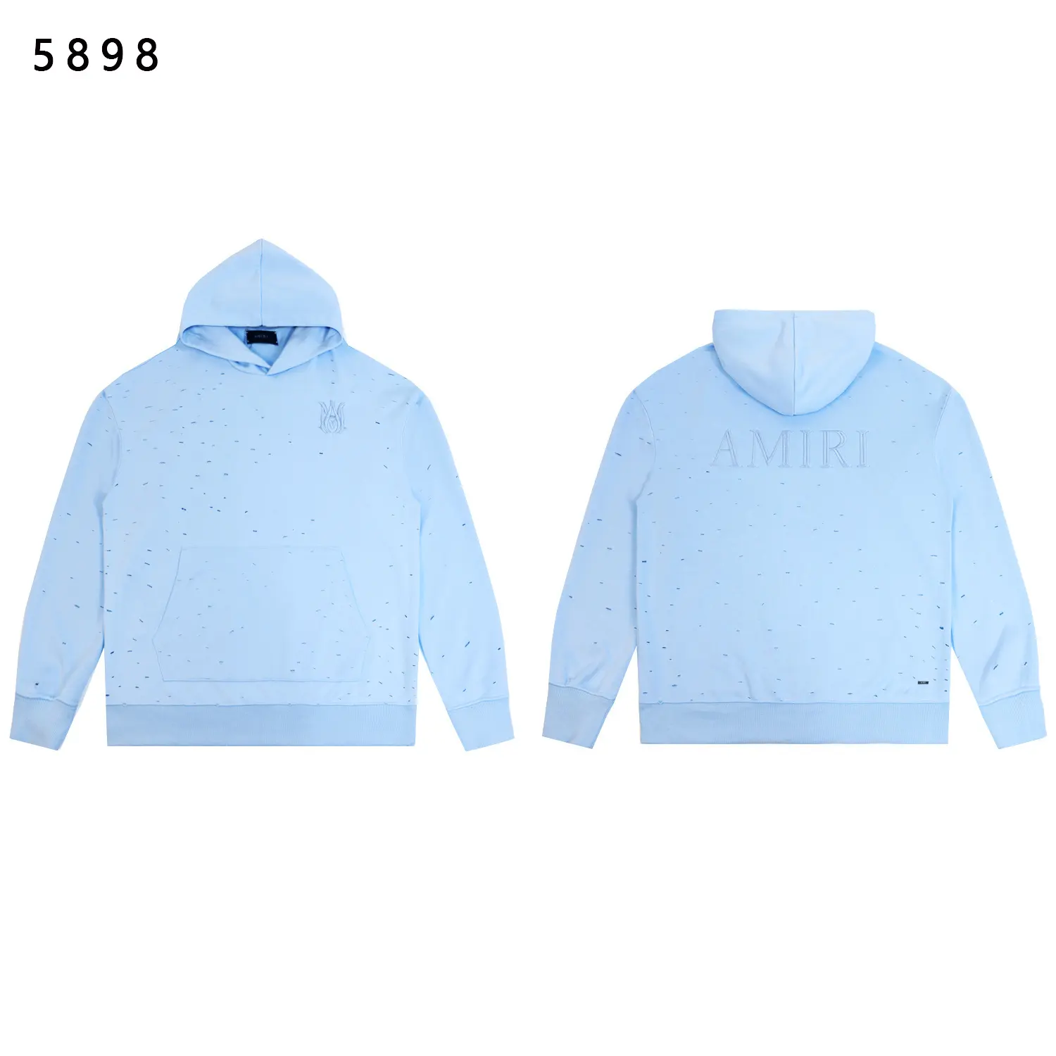 Distressed Logo-Embroidered Cotton Hoodie D13812234