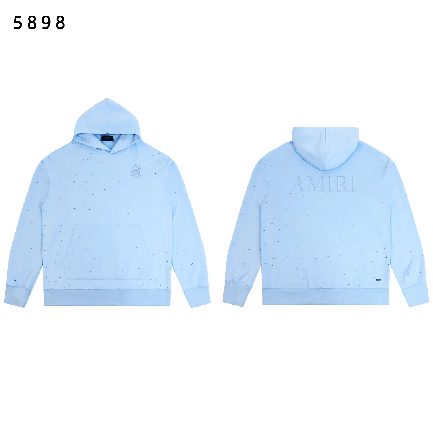Distressed Logo-Embroidered Cotton Hoodie D13812234