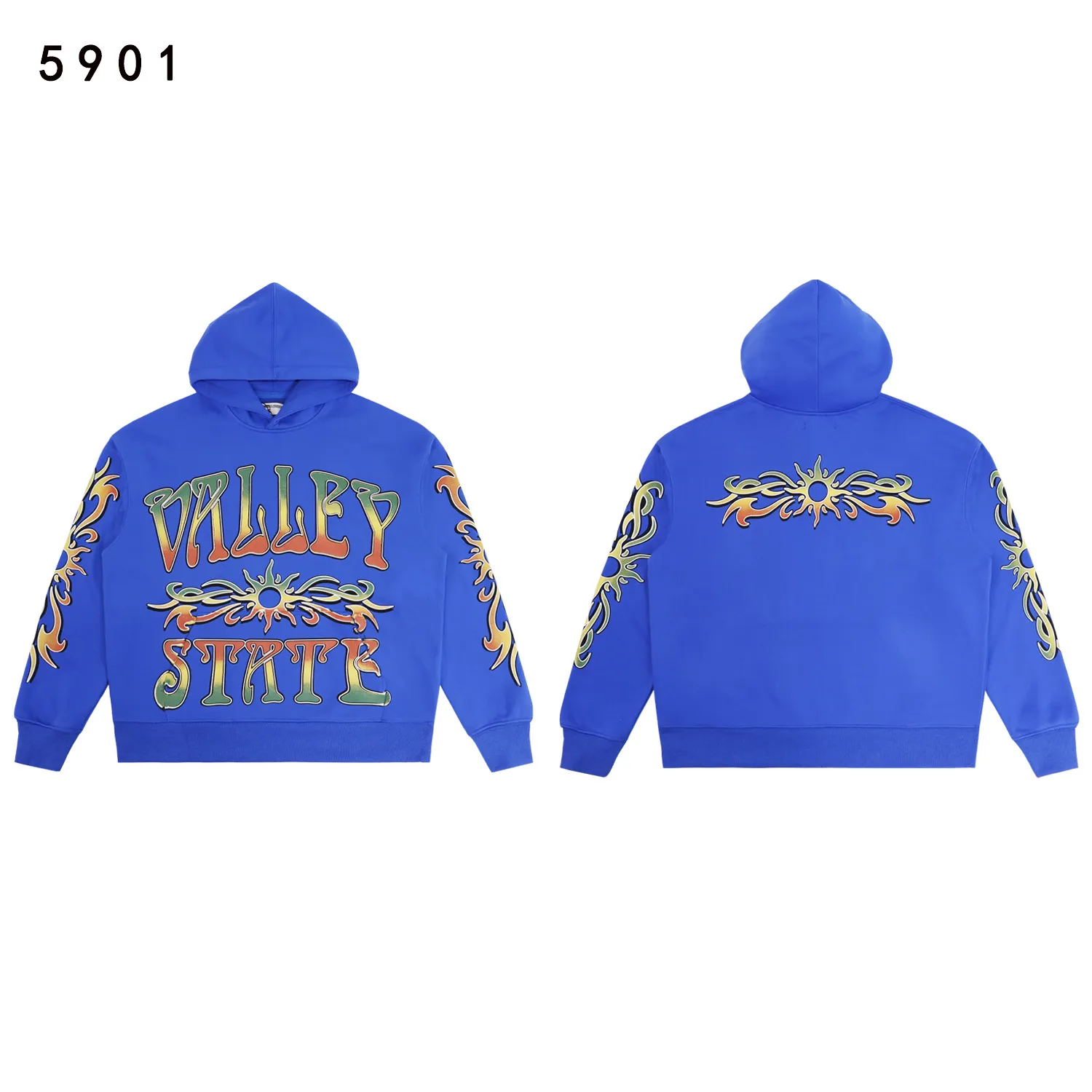 Valley State Graphic Print Washed Hoodie D13512278 — view 2