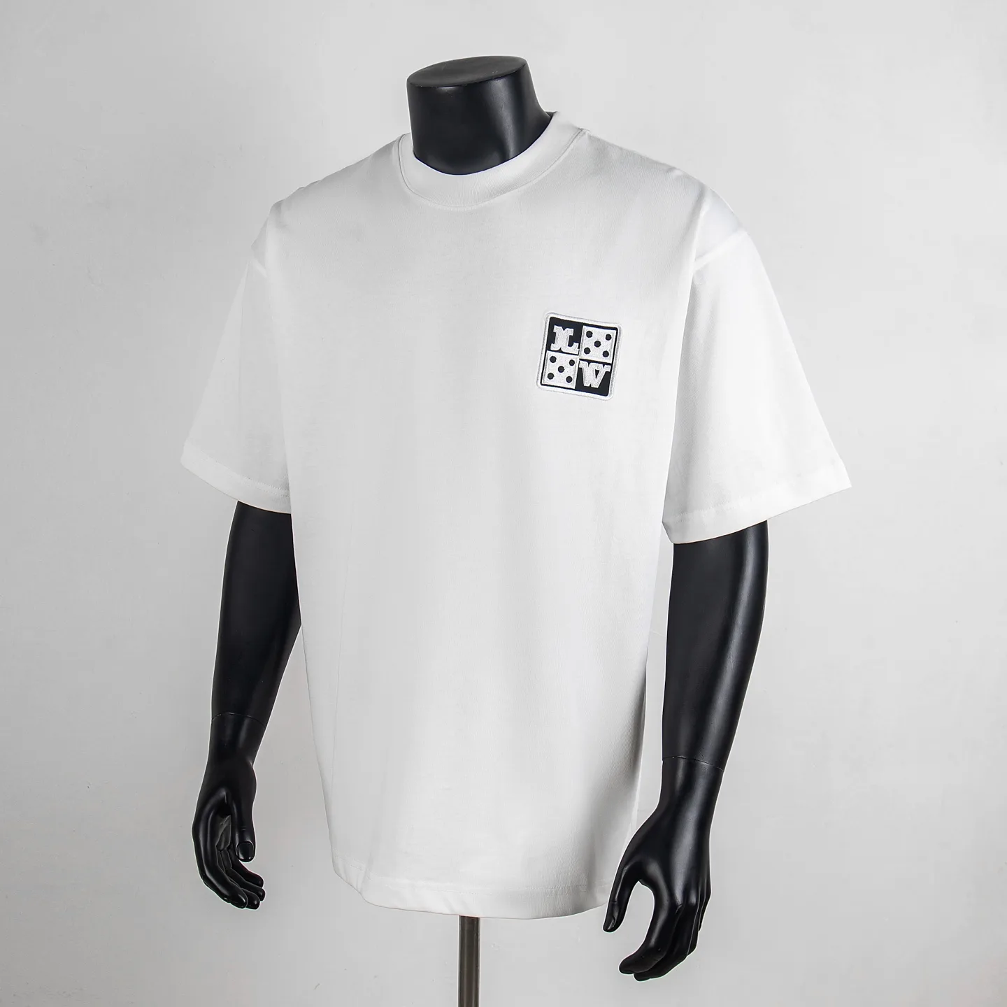 Dice Logo Embroidered Cotton T-Shirt D12515454