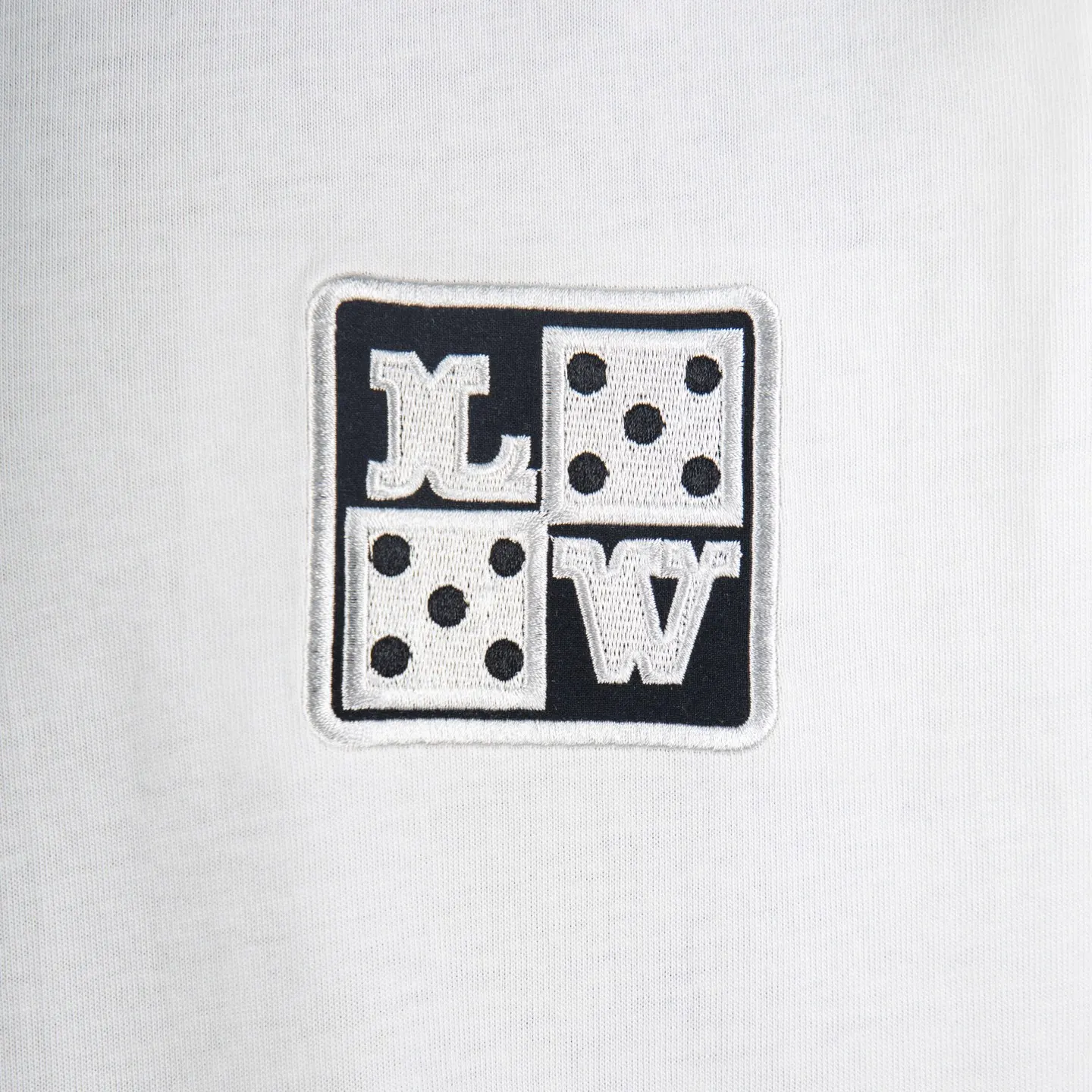 Dice Logo Embroidered Cotton T-Shirt D12515454 — view 4