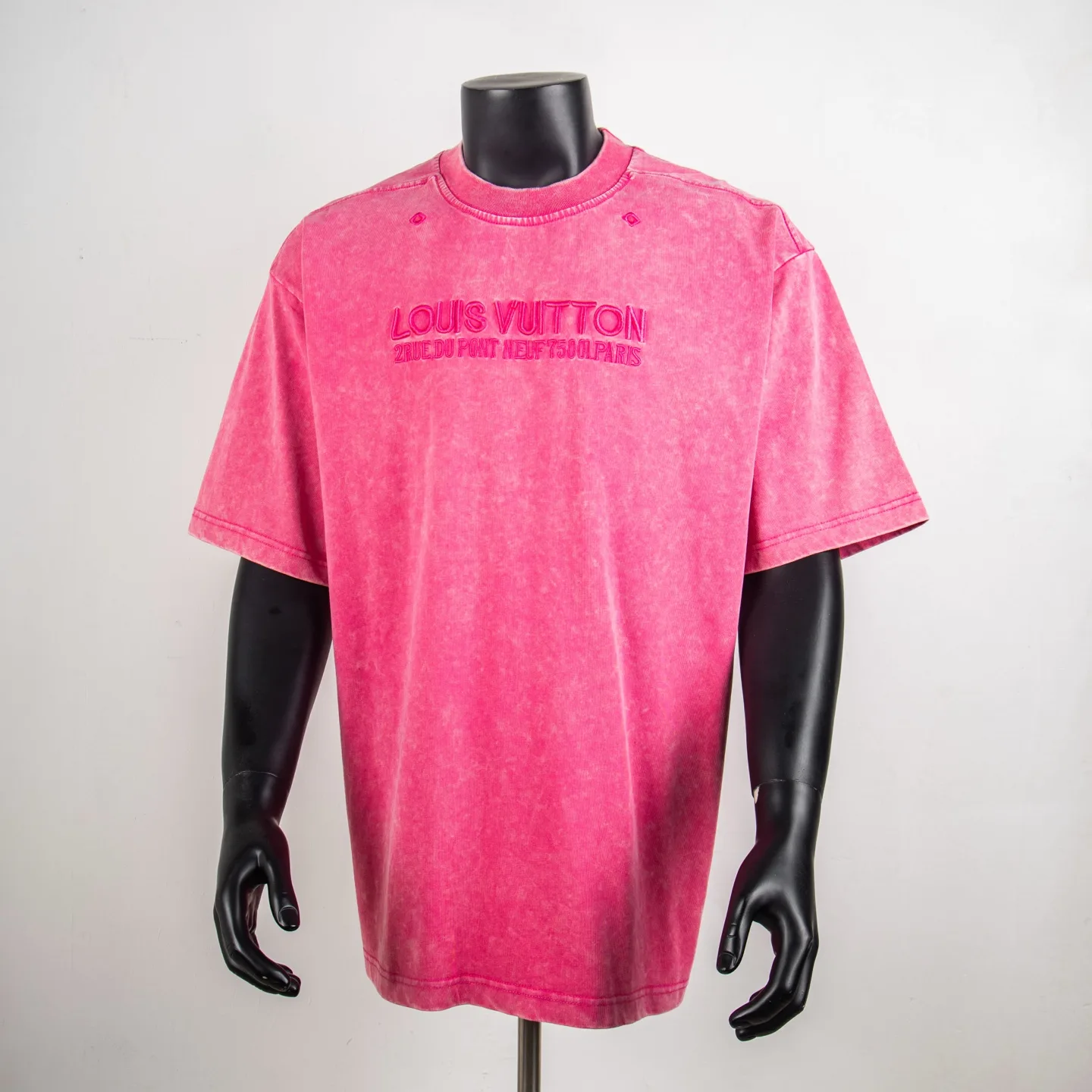 Acid-Wash Embroidered Logo T-Shirt D11915451