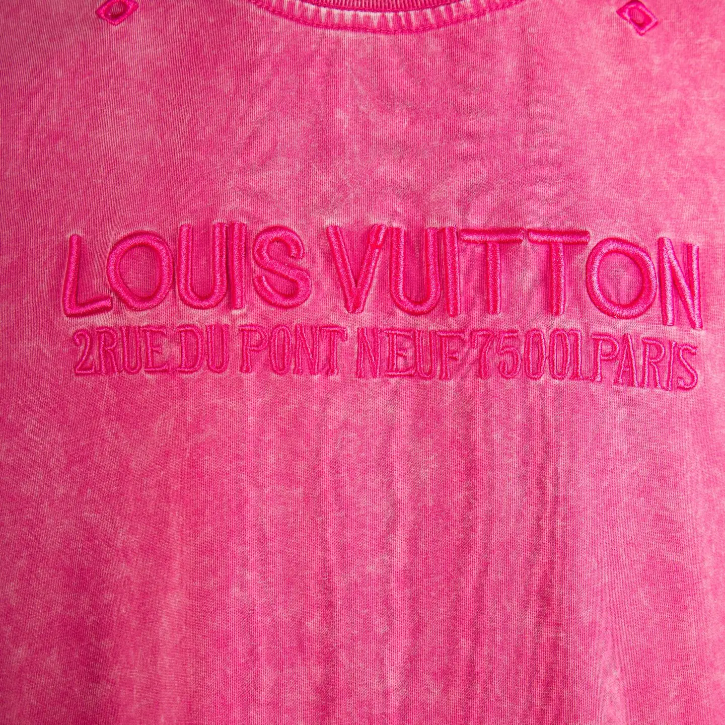 Acid-Wash Embroidered Logo T-Shirt D11915451 — view 5