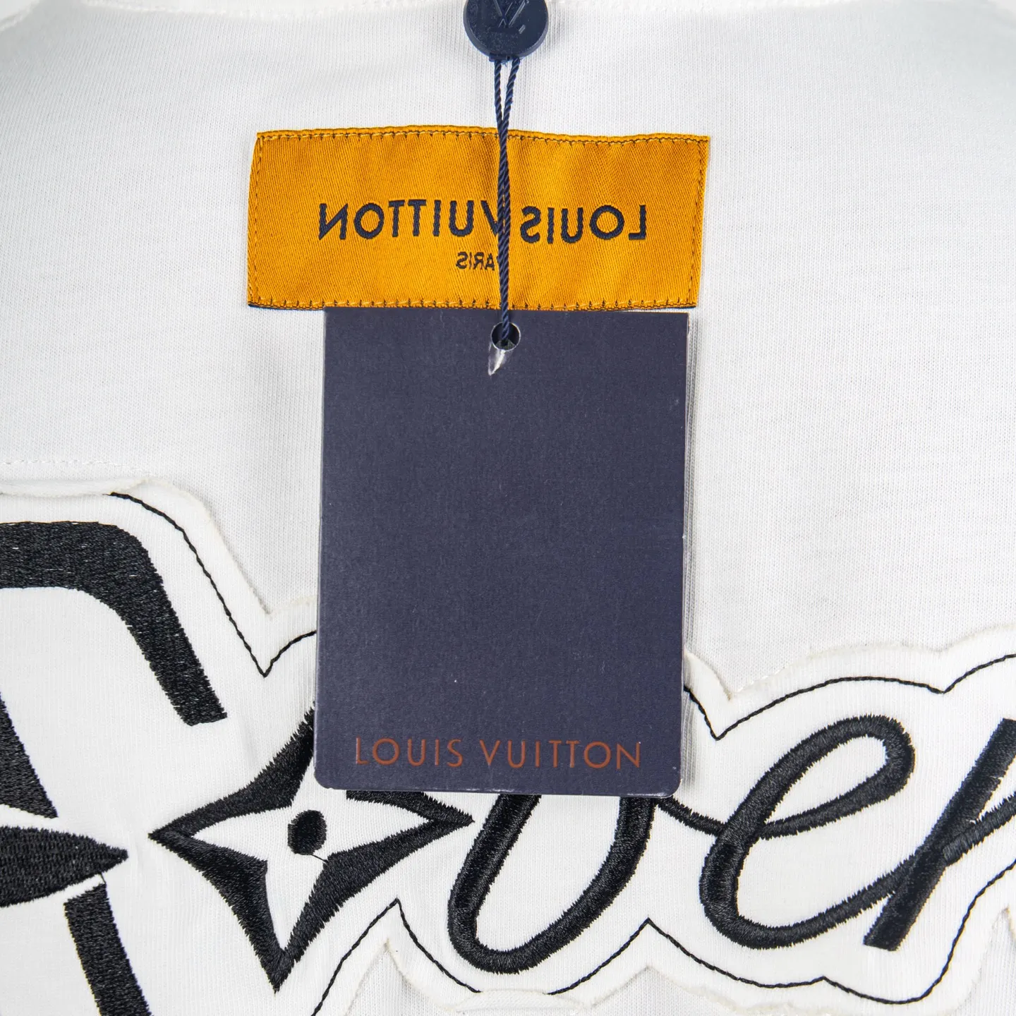 Embroidered Patch Distressed Cotton T-Shirt D12515425 — view 8