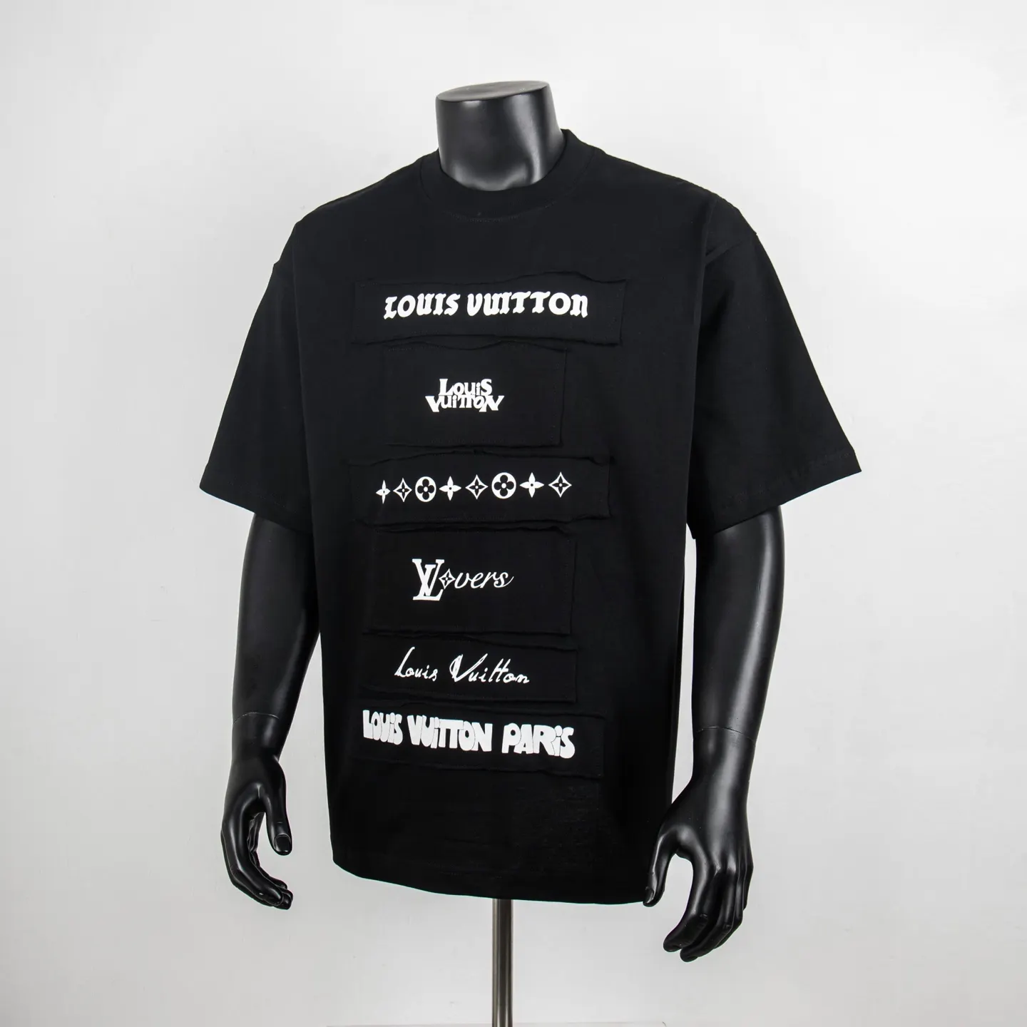 Logo Patchwork Cotton T-Shirt D12515419