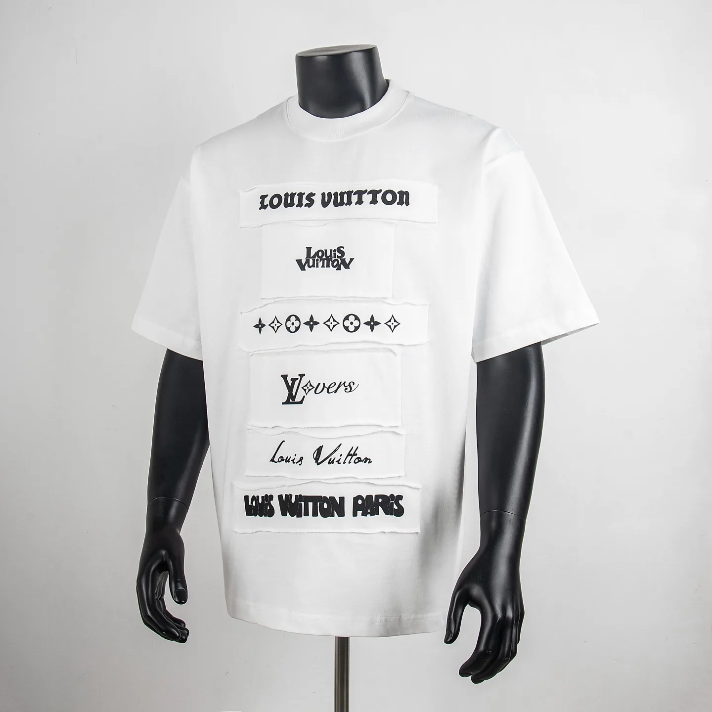 Logo Patchwork Cotton T-Shirt D12515420