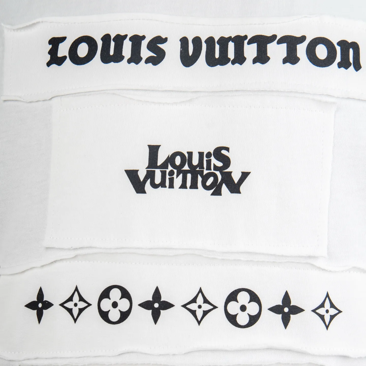 Logo Patchwork Cotton T-Shirt D12515420 — view 5