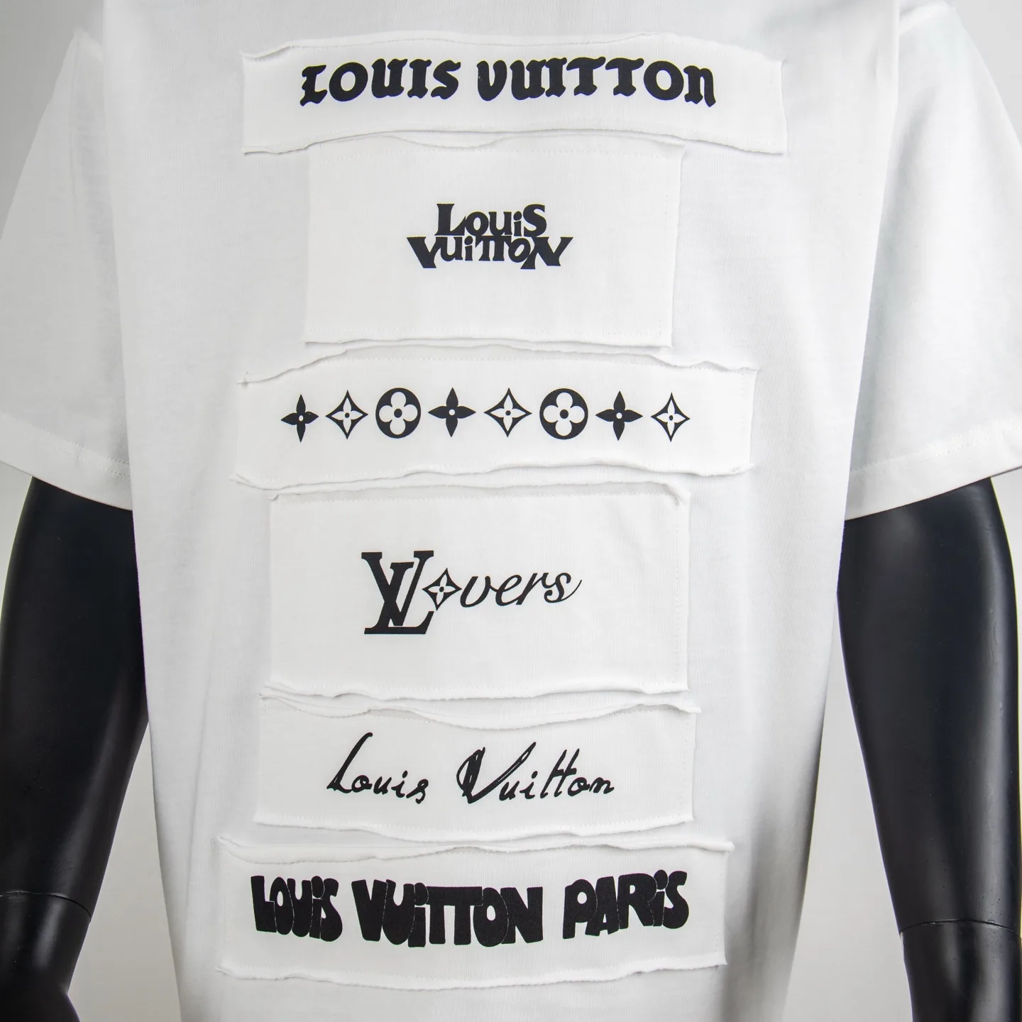 Logo Patchwork Cotton T-Shirt D12515420 — view 6